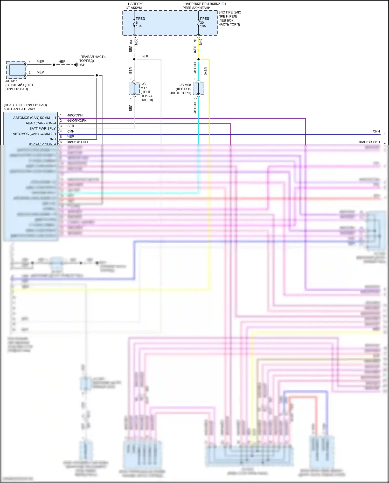 Rogue Sport Nissan I рестайлинг (2019-2024): Can шина электросхема с помощью propilot (1 из 5) 