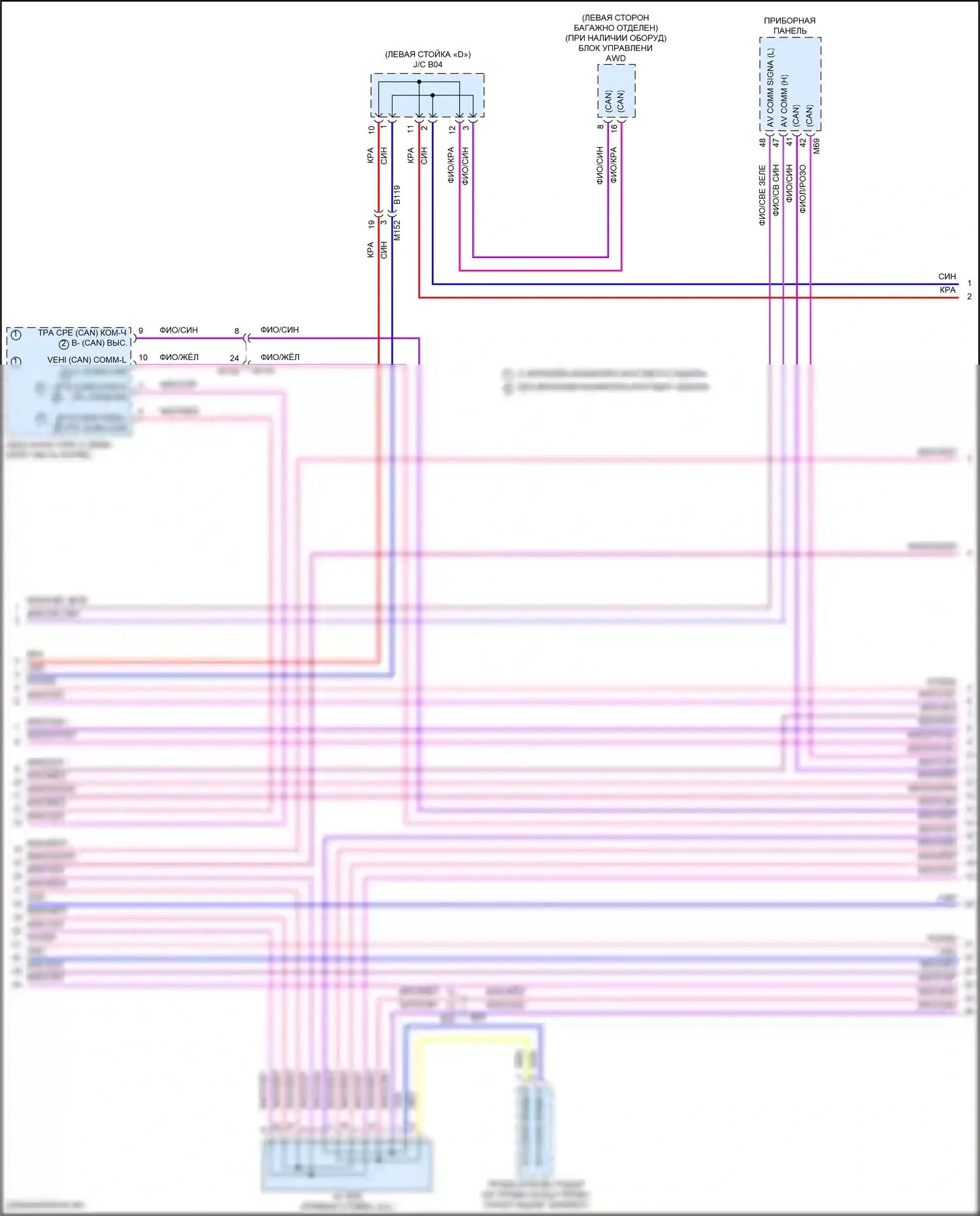 Rogue Sport Nissan I рестайлинг (2019-2024): Can шина электросхема с помощью propilot (3 из 5) 