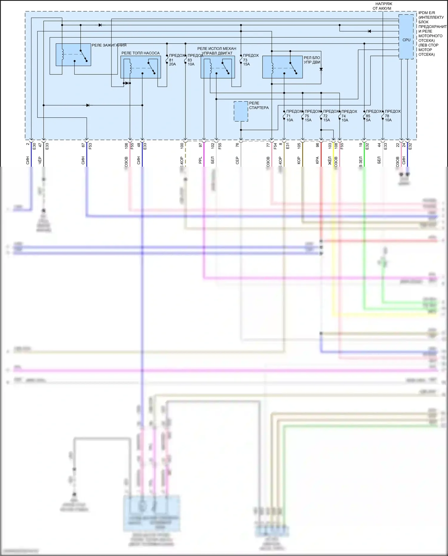 Rogue Sport Nissan I рестайлинг (2019-2024): Электросхема двигателя 2.0l (4 из 7) 