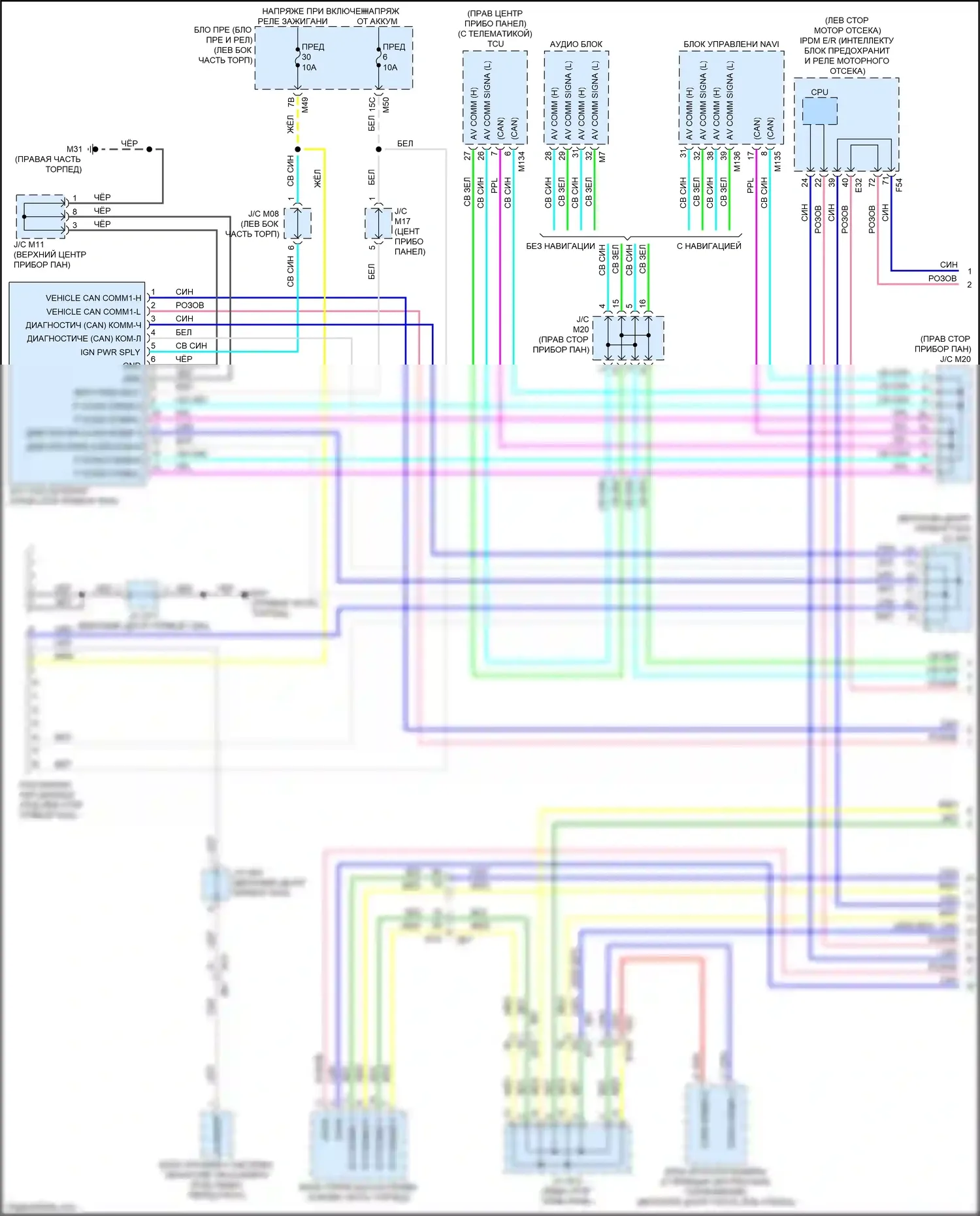 Rogue Sport Nissan I (2017-2019): Can шина электросхема (1 из 4) 
