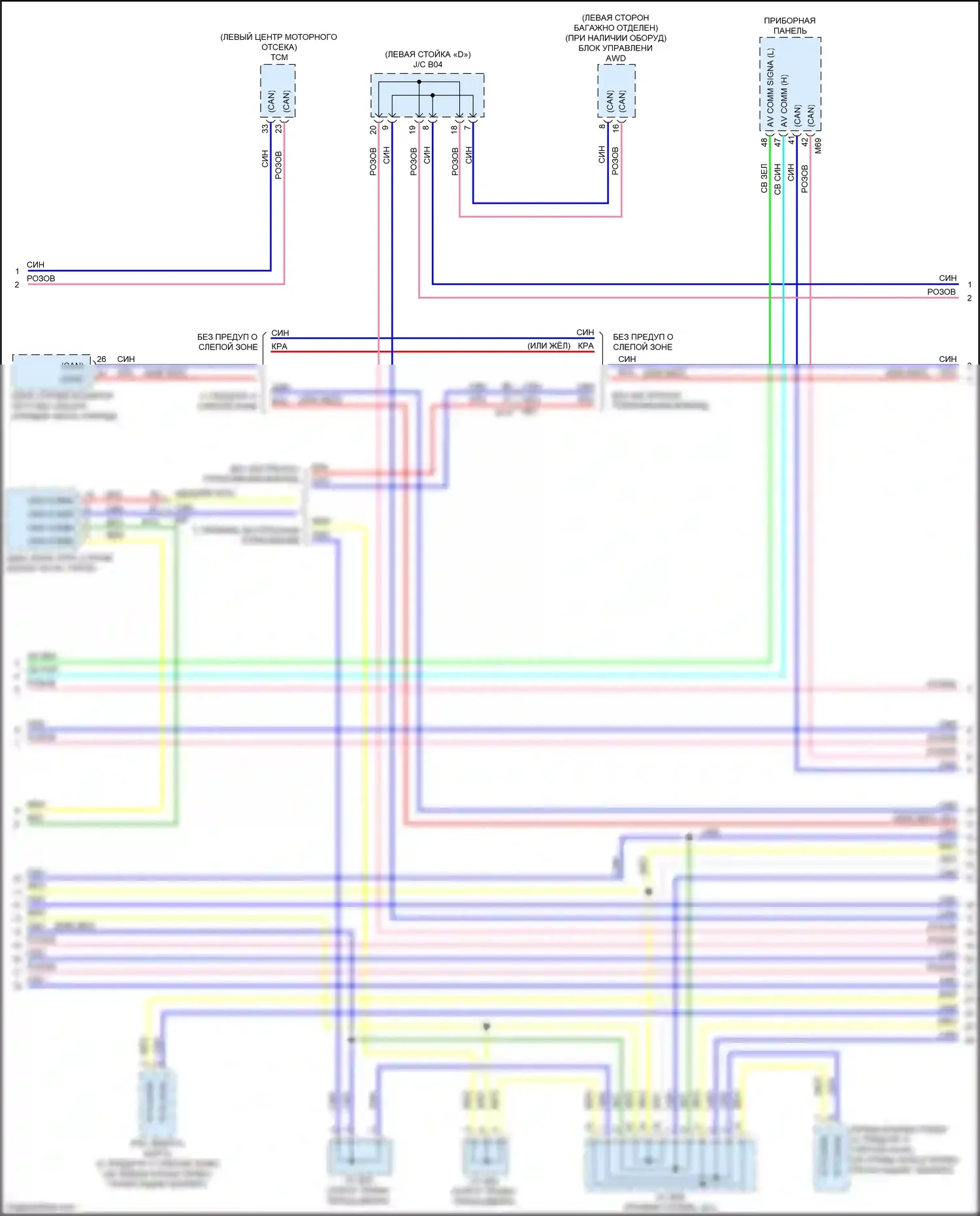 Rogue Sport Nissan I (2017-2019): Can шина электросхема (2 из 4) 