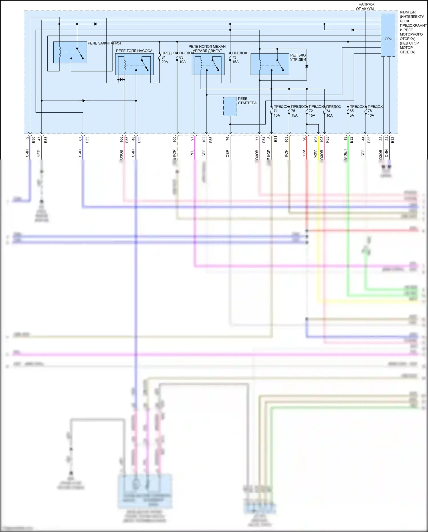 Rogue Sport Nissan I (2017-2019): Электросхема двигателя 2.0l (4 из 7) 