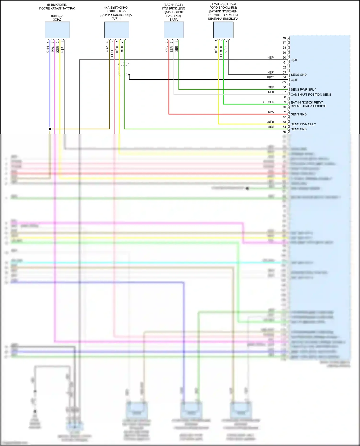 Rogue Sport Nissan I (2017-2019): Электросхема двигателя 2.0l (7 из 7) 