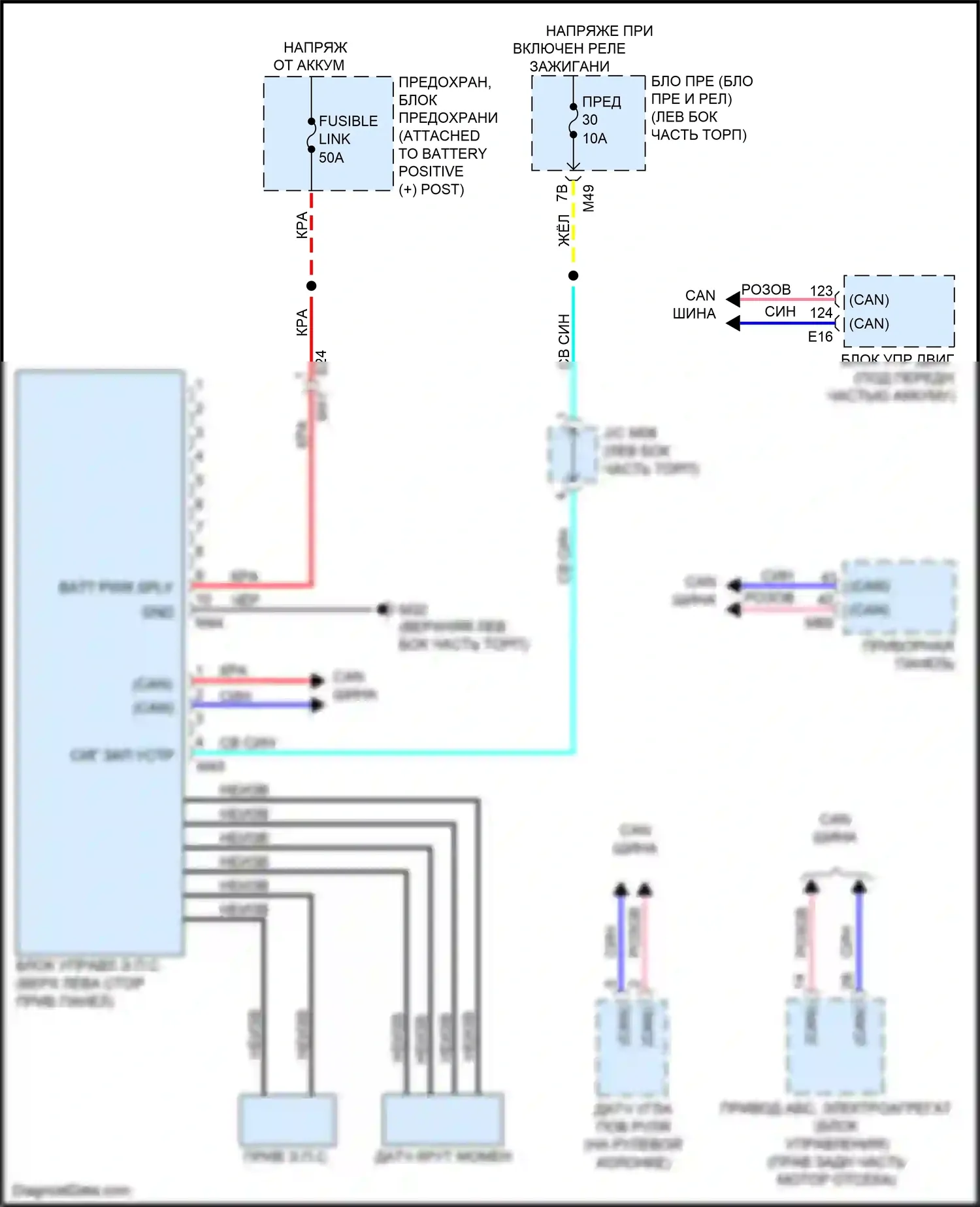 Rogue Sport Nissan I (2017-2019): Электросхема электроусилителя руля 