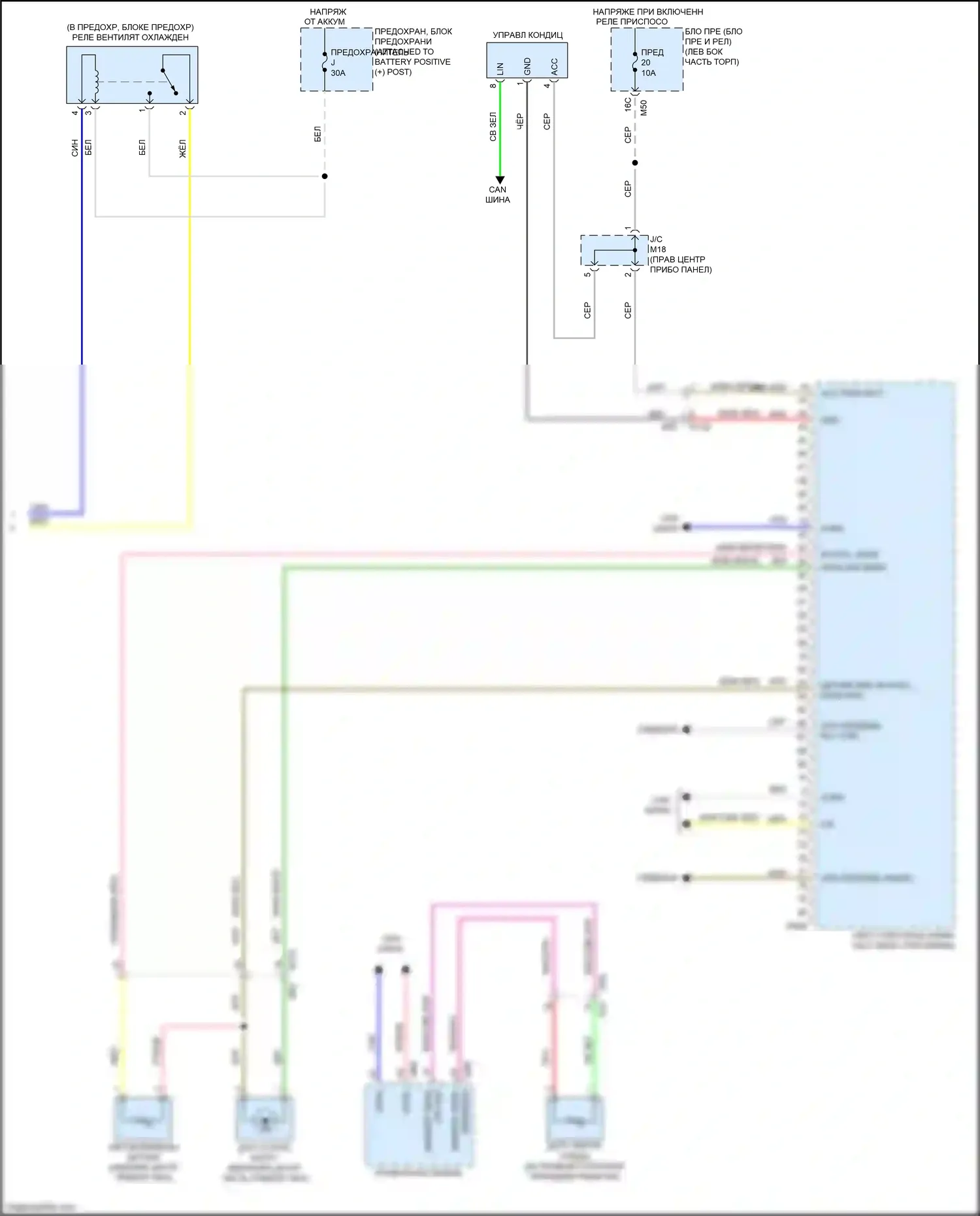 Rogue Sport Nissan I (2017-2019): Электросхема климат контроля (3 из 3) 
