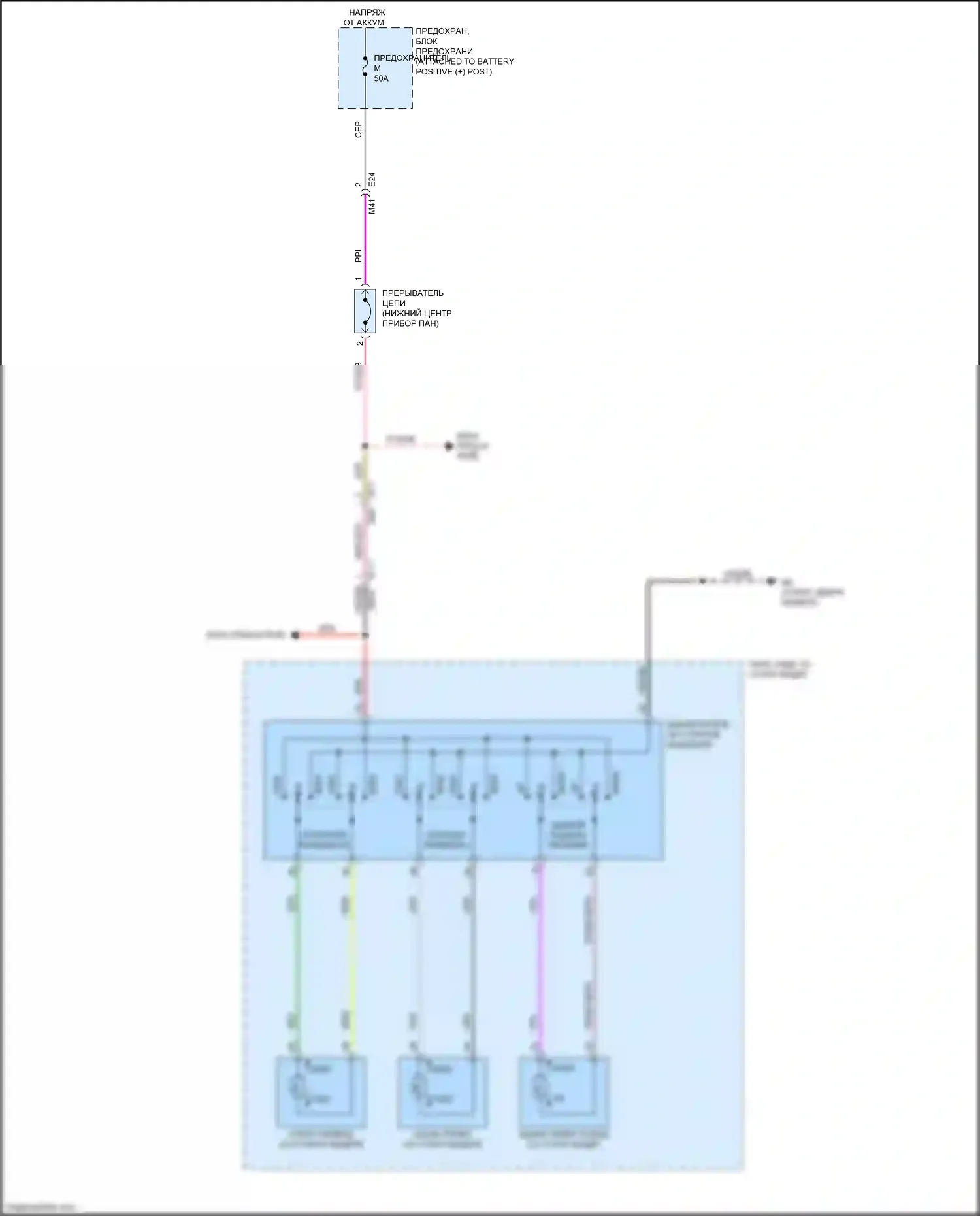 Rogue Sport Nissan I (2017-2019): Электросхема силового сиденья 