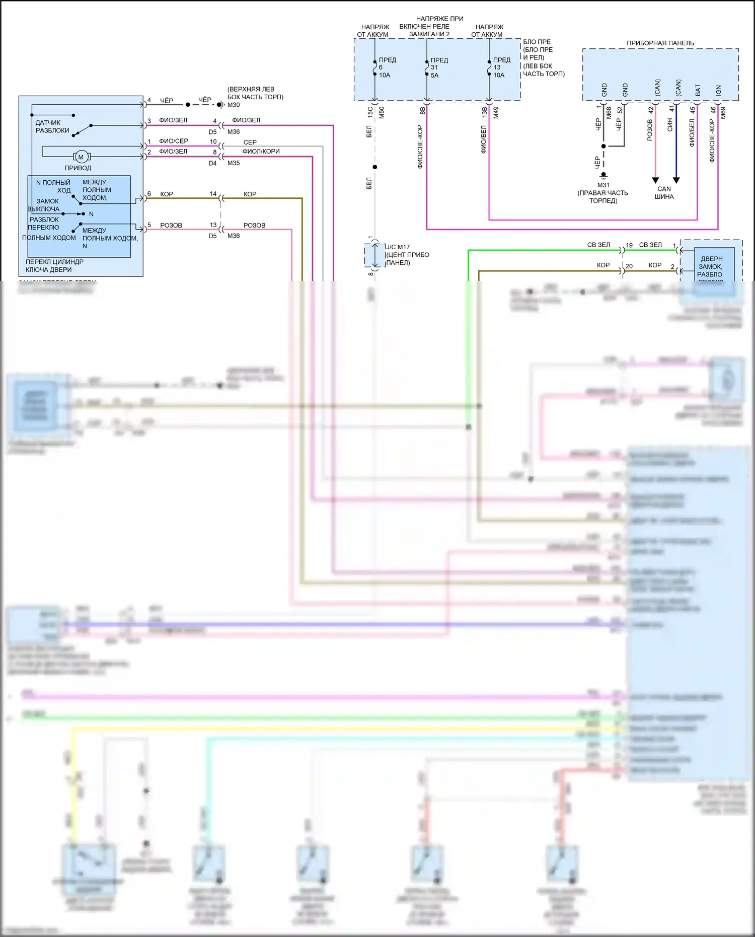 Rogue Sport Nissan I (2017-2019): Электросхема с защитой от взлома, без блока интеллектуальных ключей (2 из 2) 