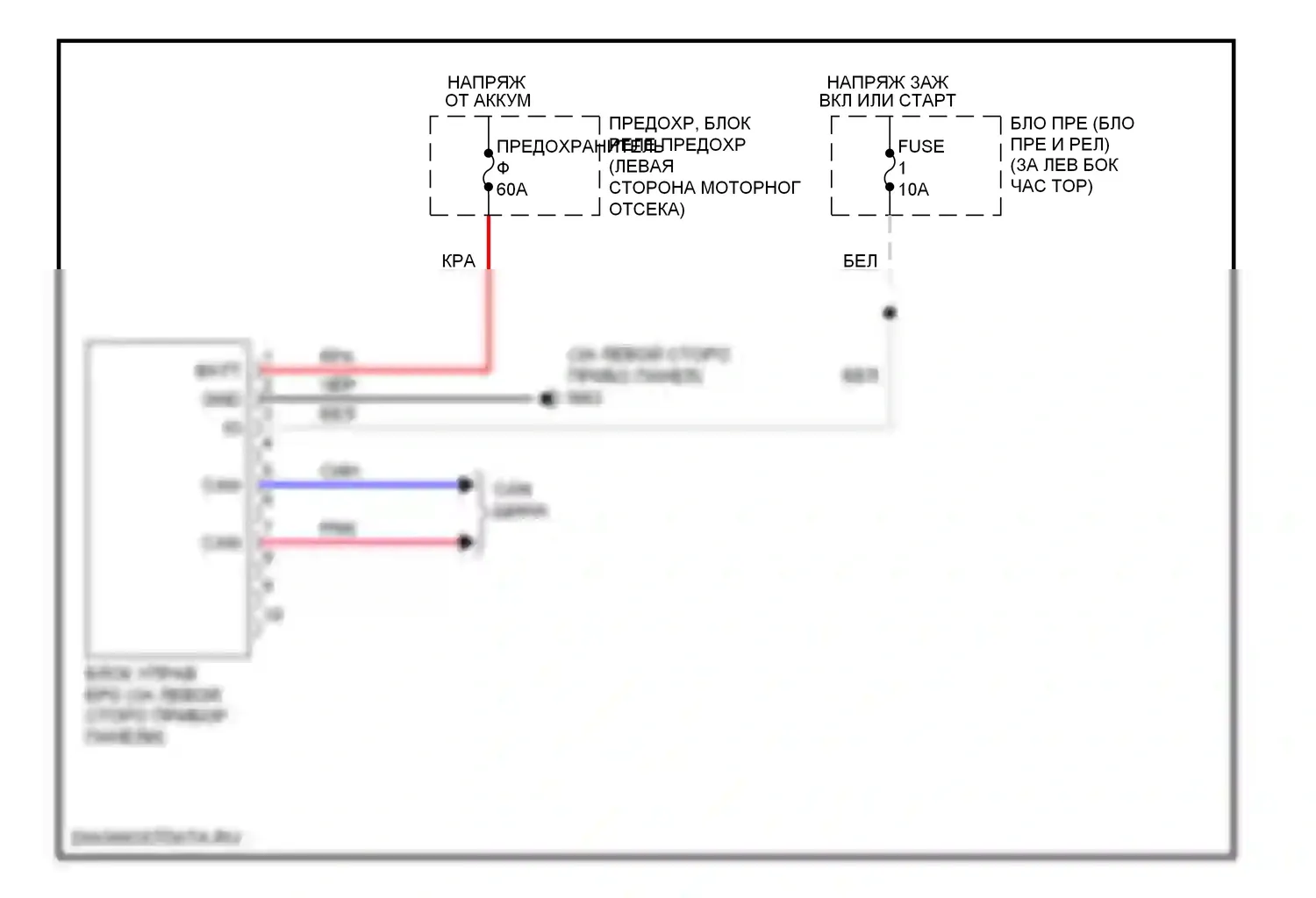 Rogue Nissan I (2007-2010): Электросхема электроусилителя руля 