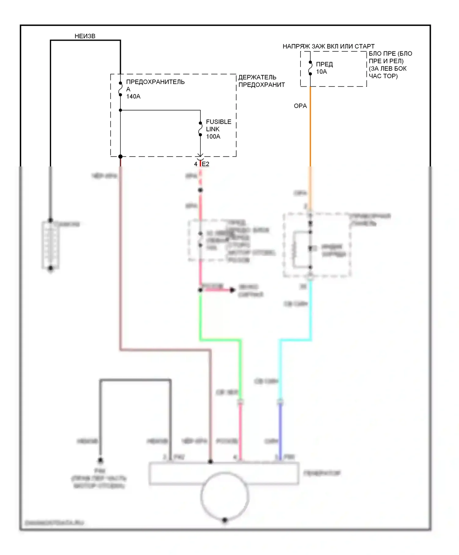 Rogue Nissan I (2007-2010): Электросхема генератора 