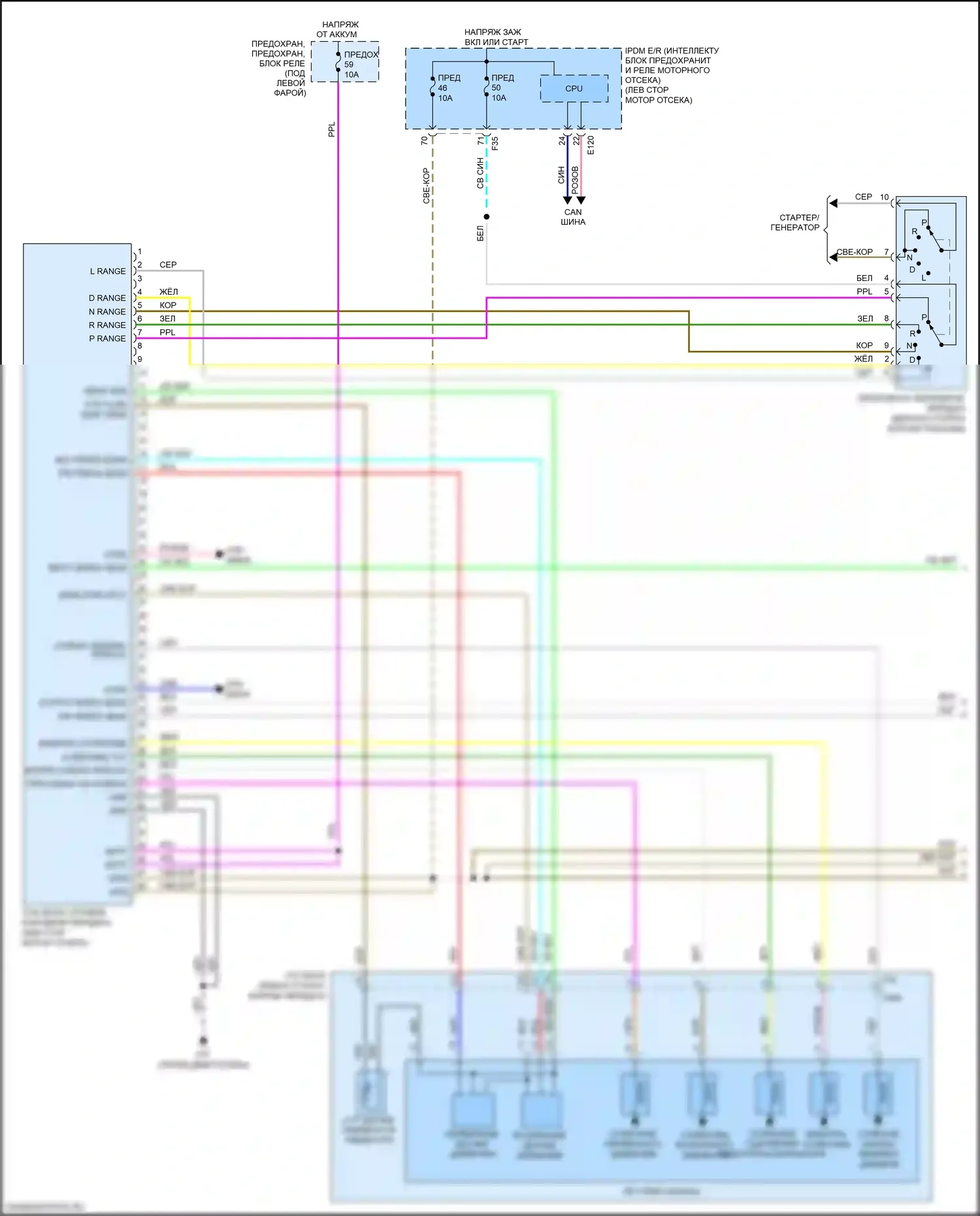 Rogue Nissan II рестайлинг (2016-2020): 2.5l, электросхема cvt (1 из 2) 