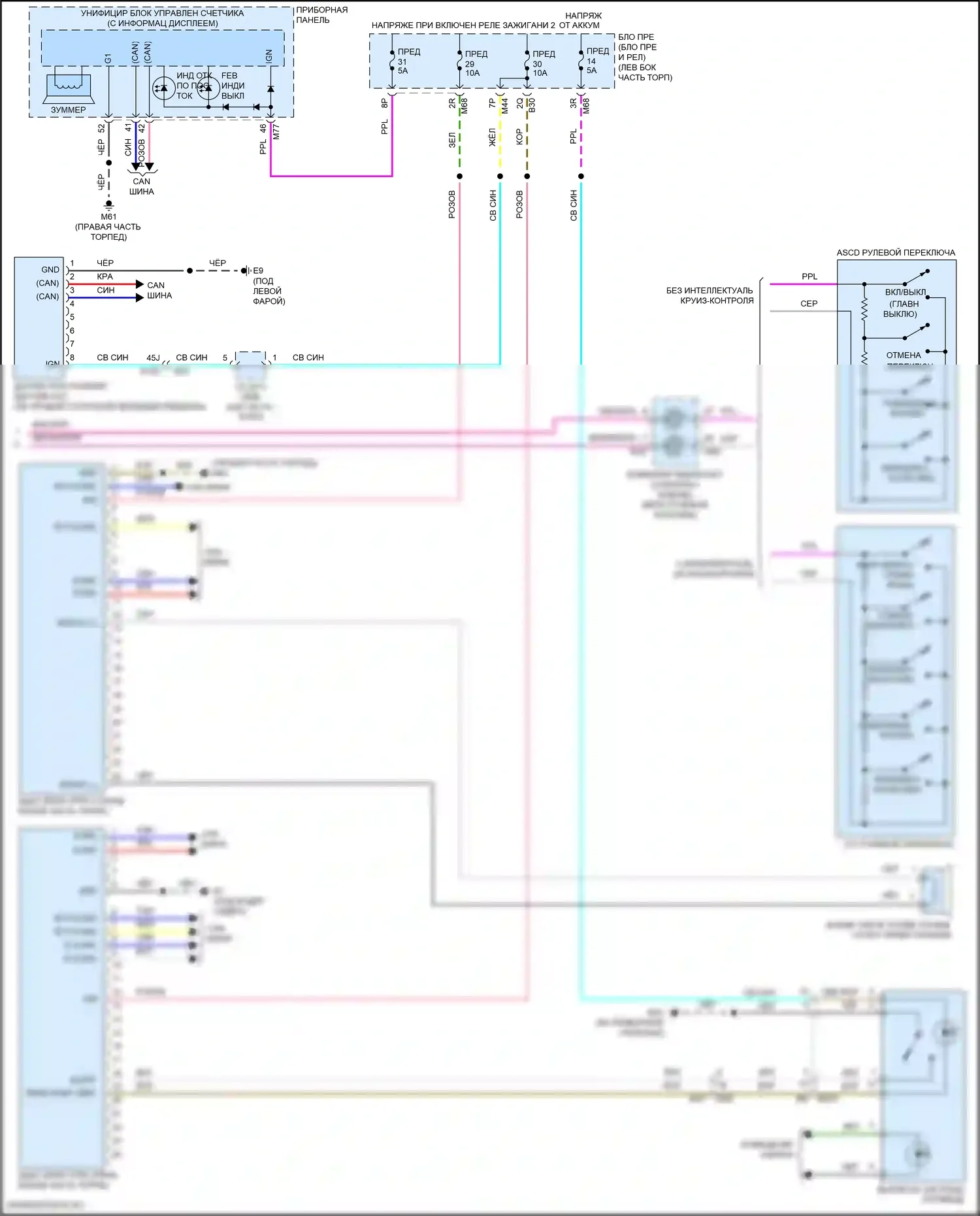 Rogue Nissan II рестайлинг (2016-2020): Электросхема круиз-контроля, кроме гибридного (2 из 2) 
