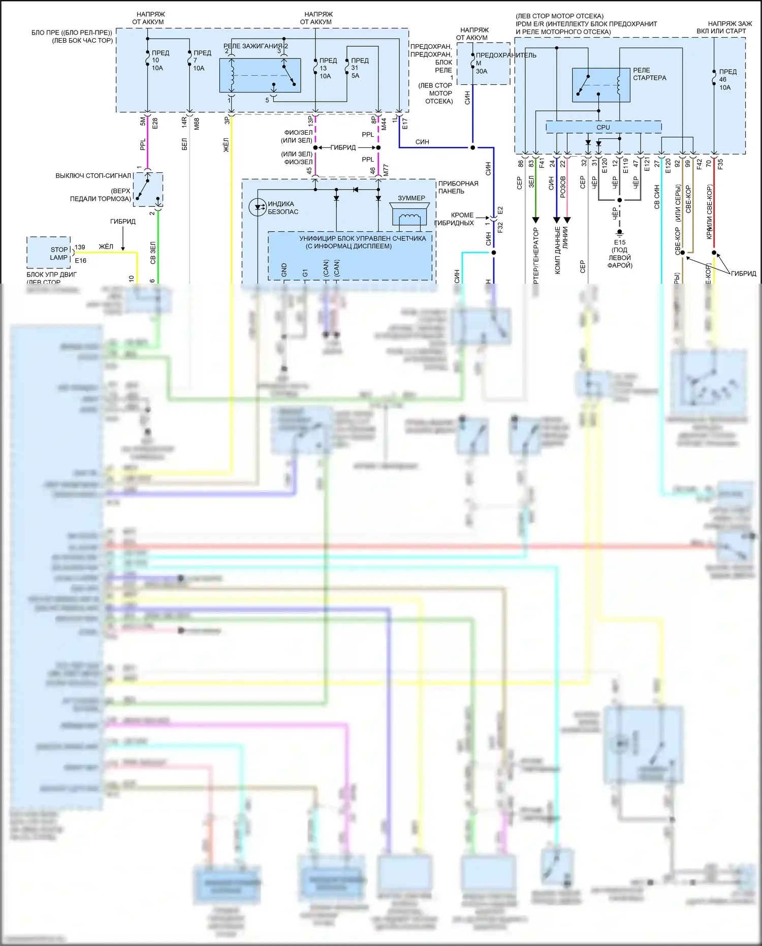 Rogue Nissan II рестайлинг (2016-2020): Электросхема функции запуска двигателя 