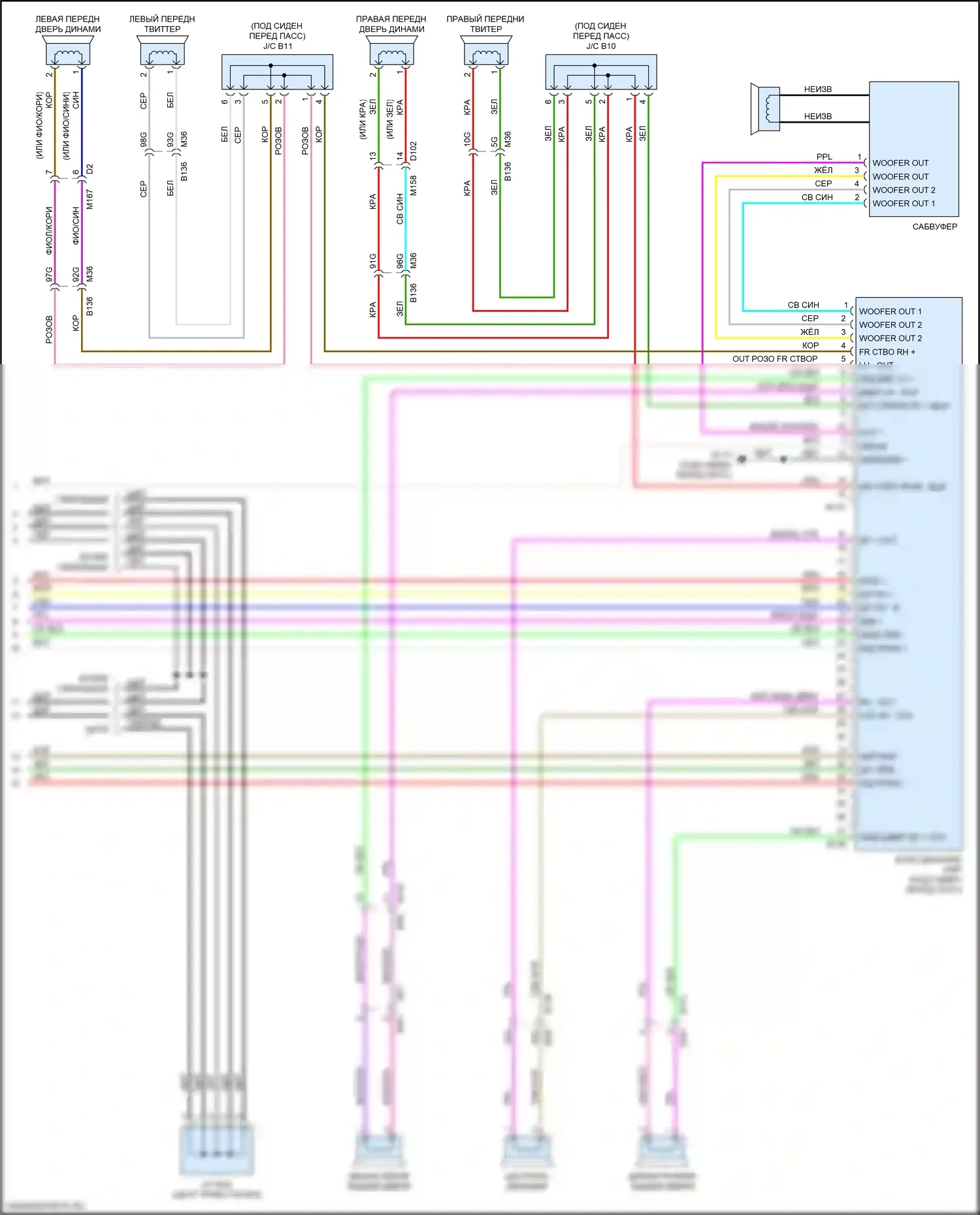 Rogue Nissan II рестайлинг (2016-2020): Электросхема навигации, с bose (3 из 3) 