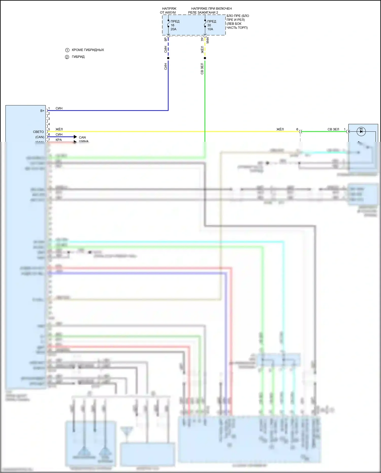 Rogue Nissan II рестайлинг (2016-2020): Электросхема телематики 
