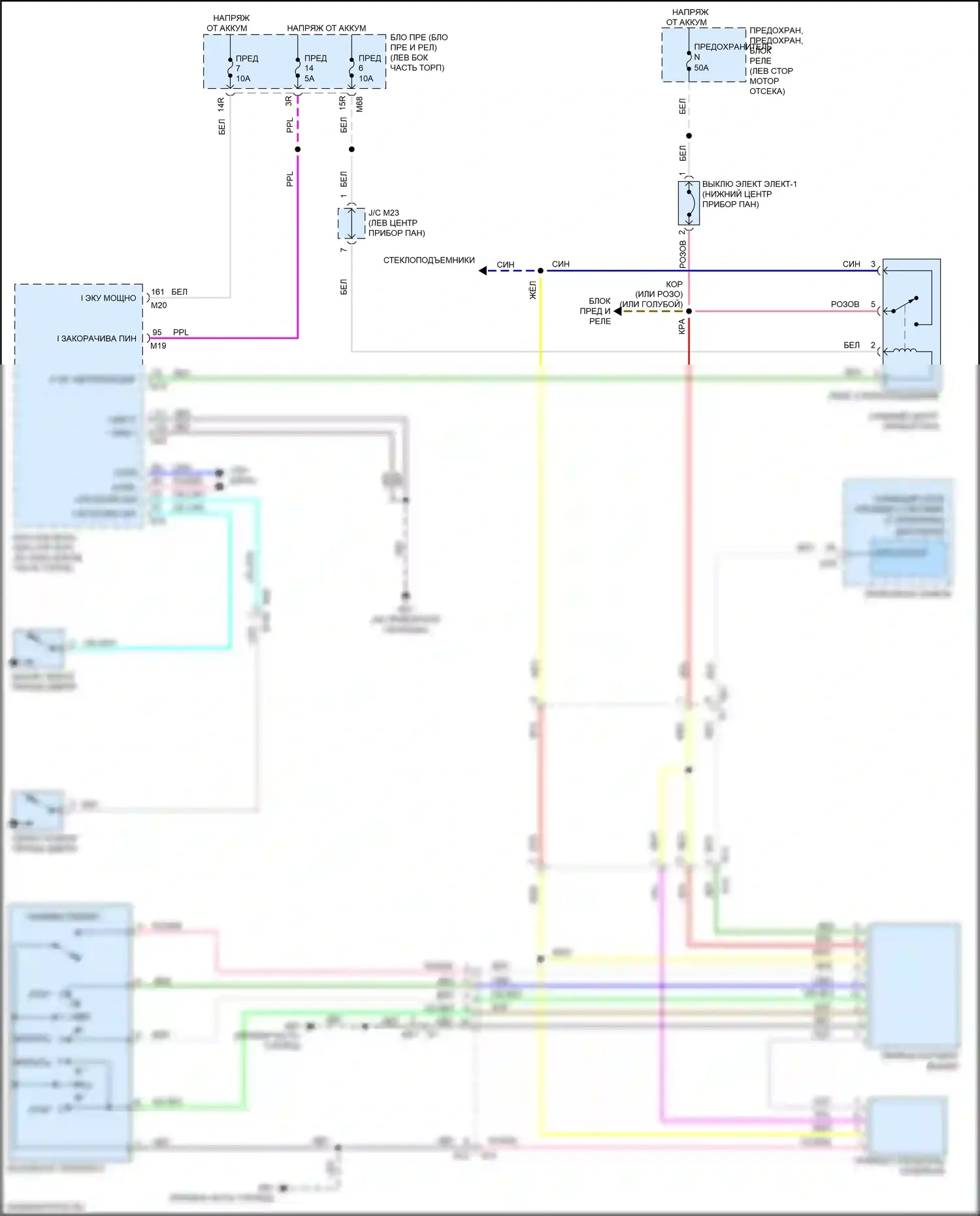 Rogue Nissan II рестайлинг (2016-2020): Электросхема складной крыши/люка 
