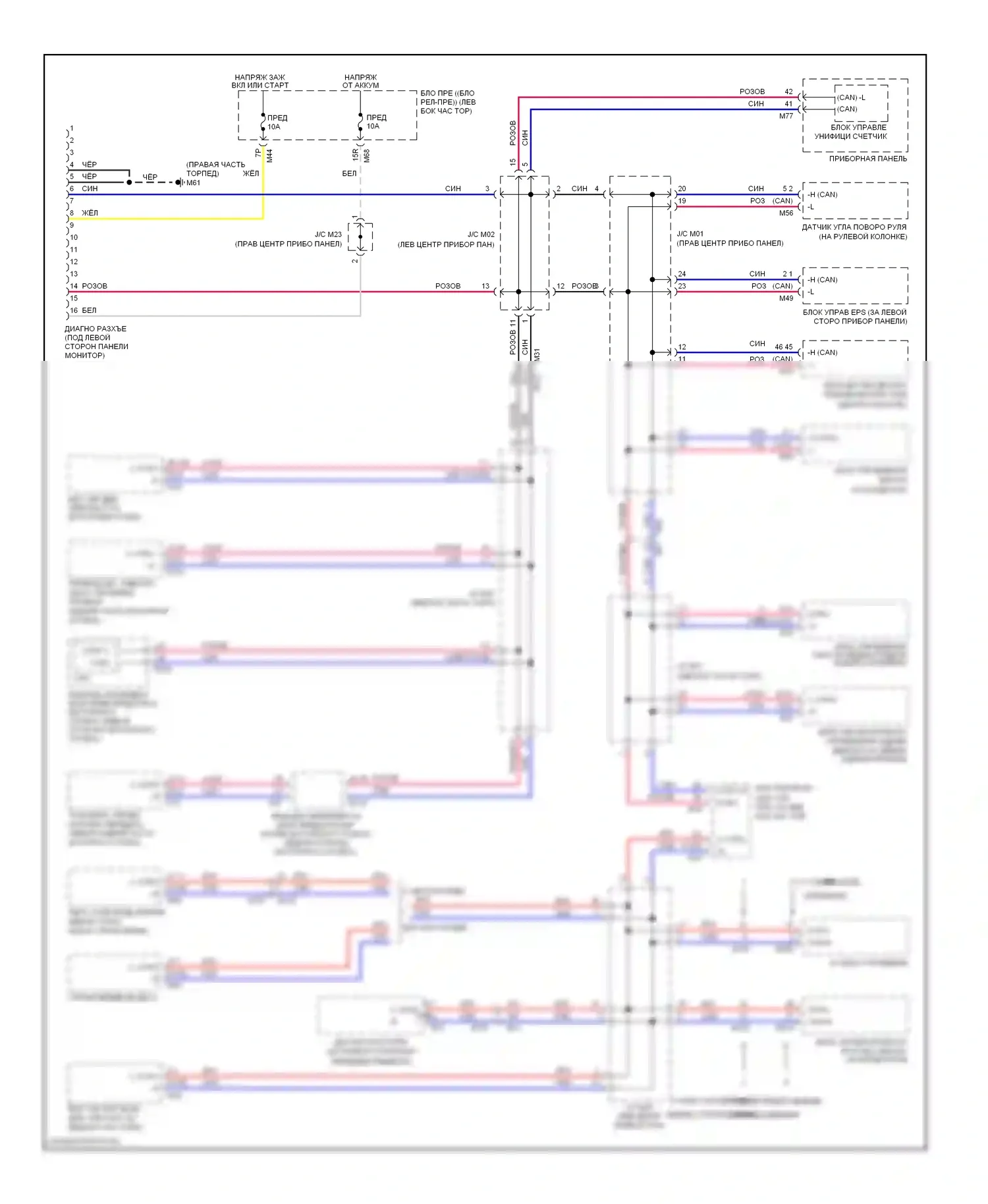 Rogue Nissan II (2013-2016): Can шина электросхема 