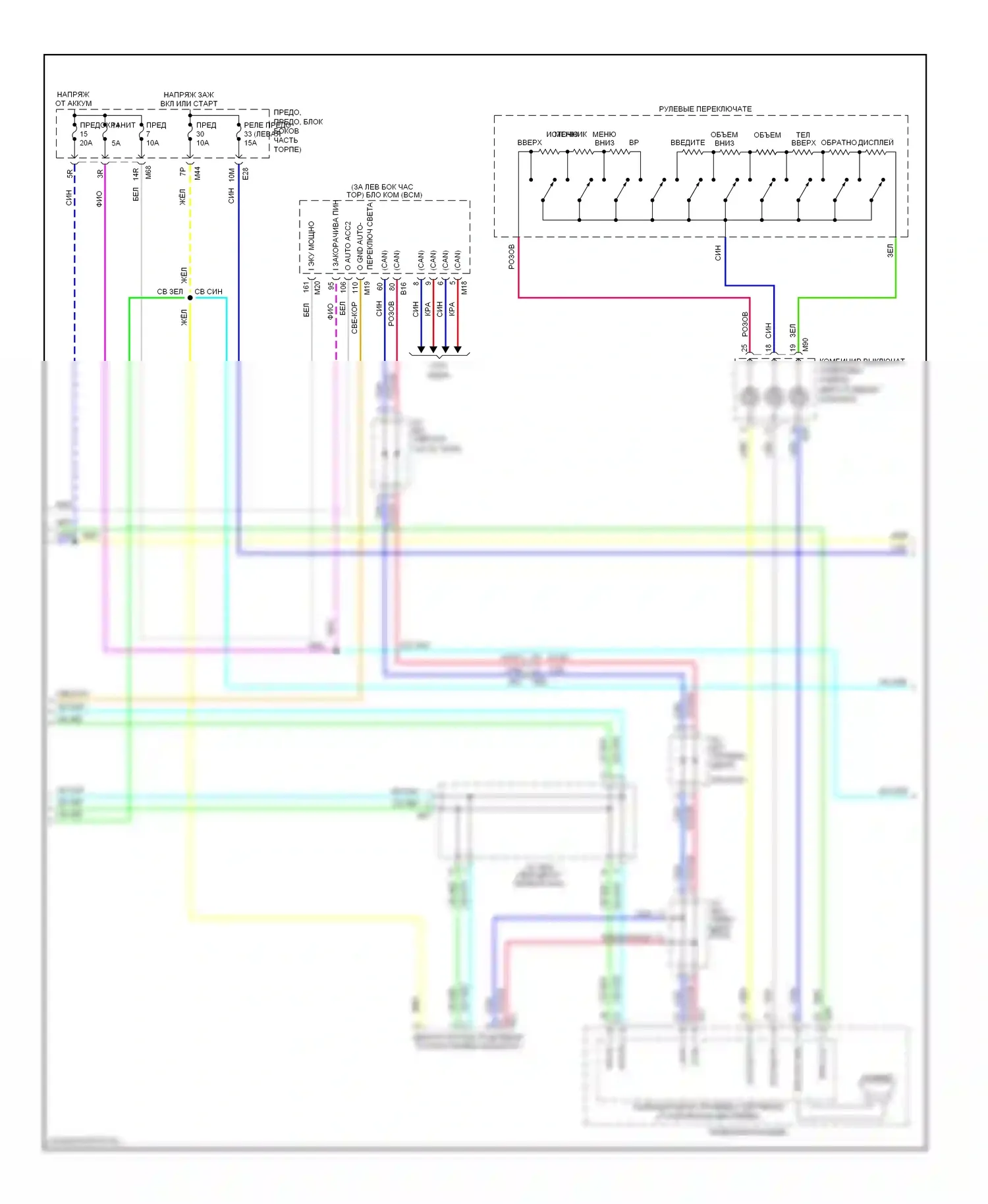 Rogue Nissan II (2013-2016): Электросхема навигации, база (2 из 3) 