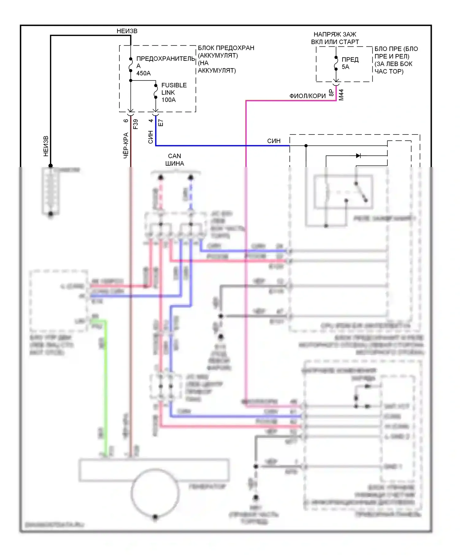Rogue Nissan II (2013-2016): Электросхема генератора 