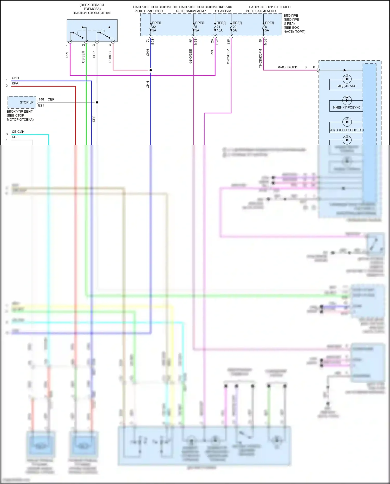 Rogue Nissan III (2020-2024): Антиблокировочная система abs электросхема (2 из 2) 