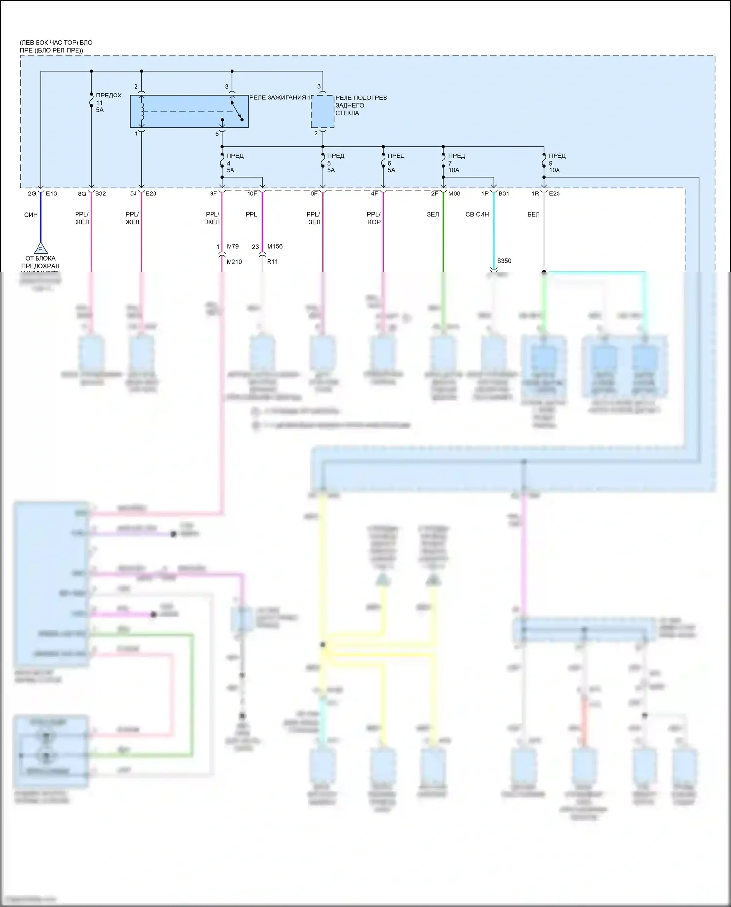 Rogue Nissan III (2020-2024): Электросхема блока предохранителей реле (3 из 7) 
