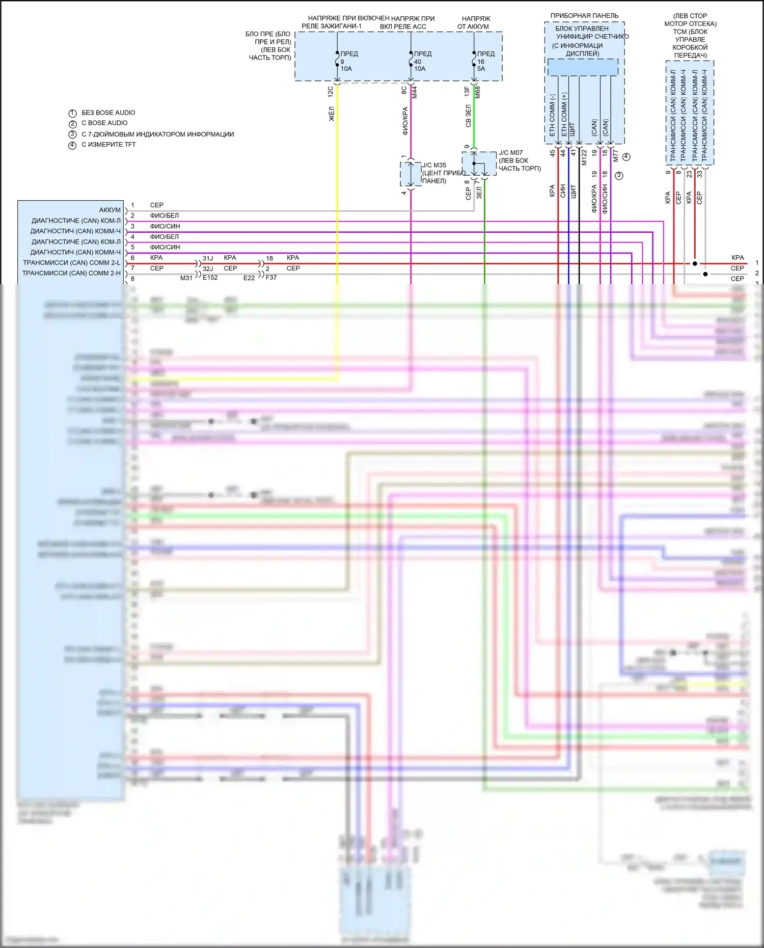 Rogue Nissan III (2020-2024): Can шина электросхема (1 из 4) 