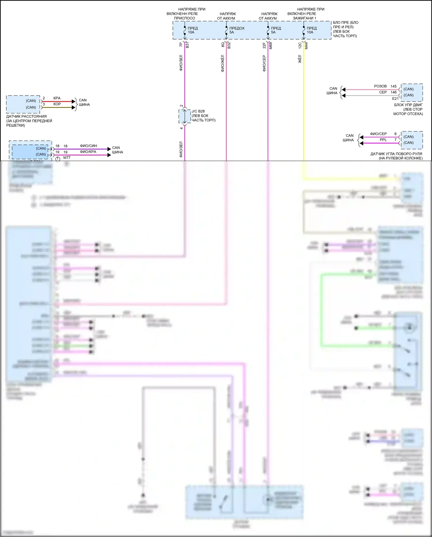 Rogue Nissan III (2020-2024): Электросхема электронной подвески 