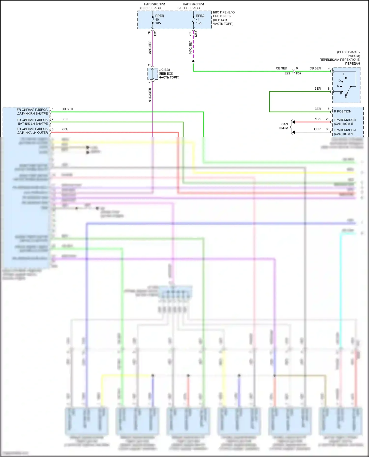 Rogue Nissan III (2020-2024): Электросхема гидролокатора (1 из 2) 