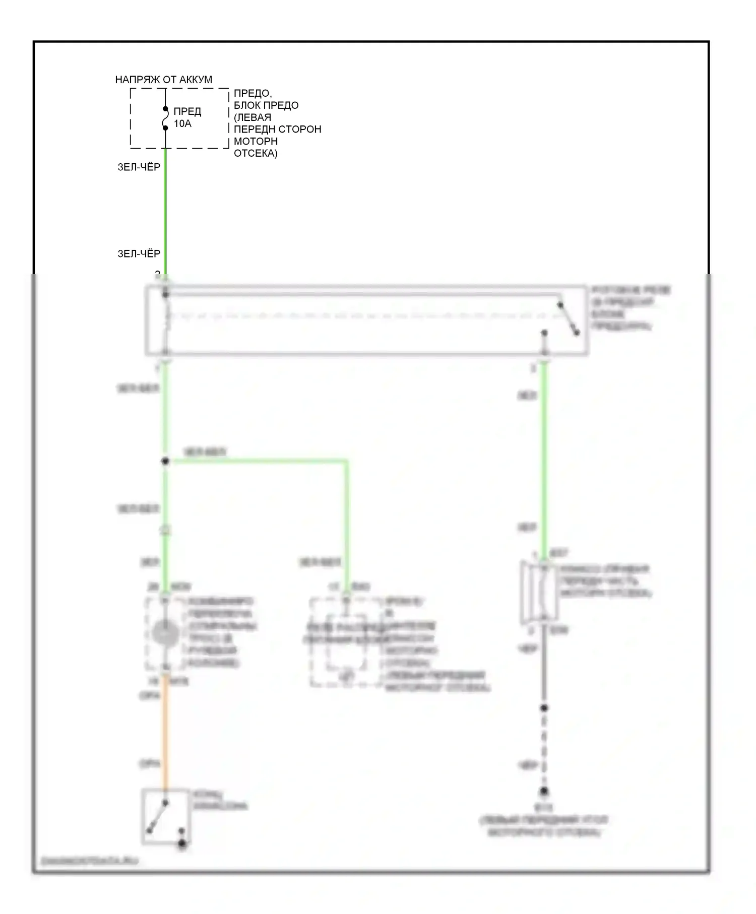 Sentra Nissan B16 рестайлинг (2009-2012): Электросхема клаксона 