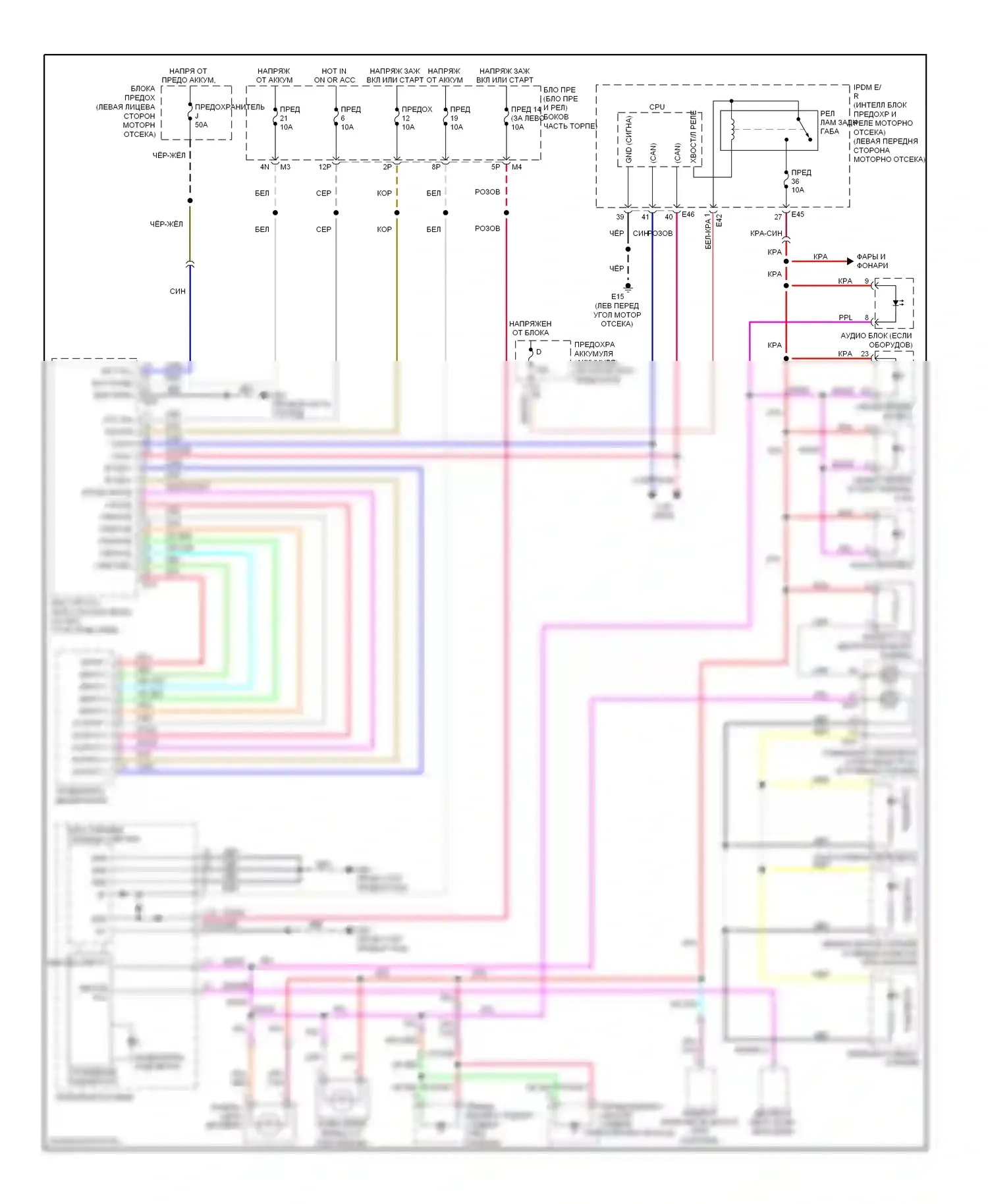 Sentra Nissan B16 рестайлинг (2009-2012): Электросхема подсветки приборной панели 