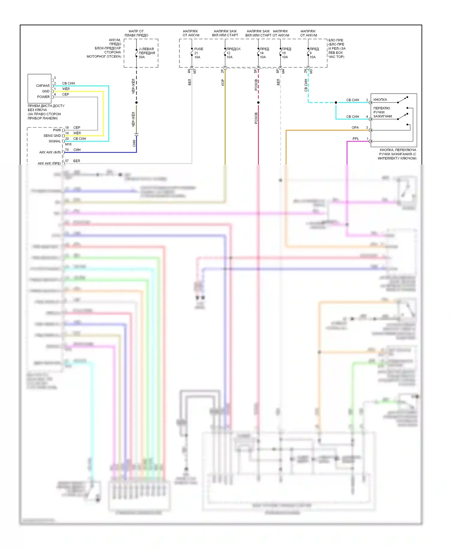 Sentra Nissan B16 рестайлинг (2009-2012): Электросхема помощников водителя 