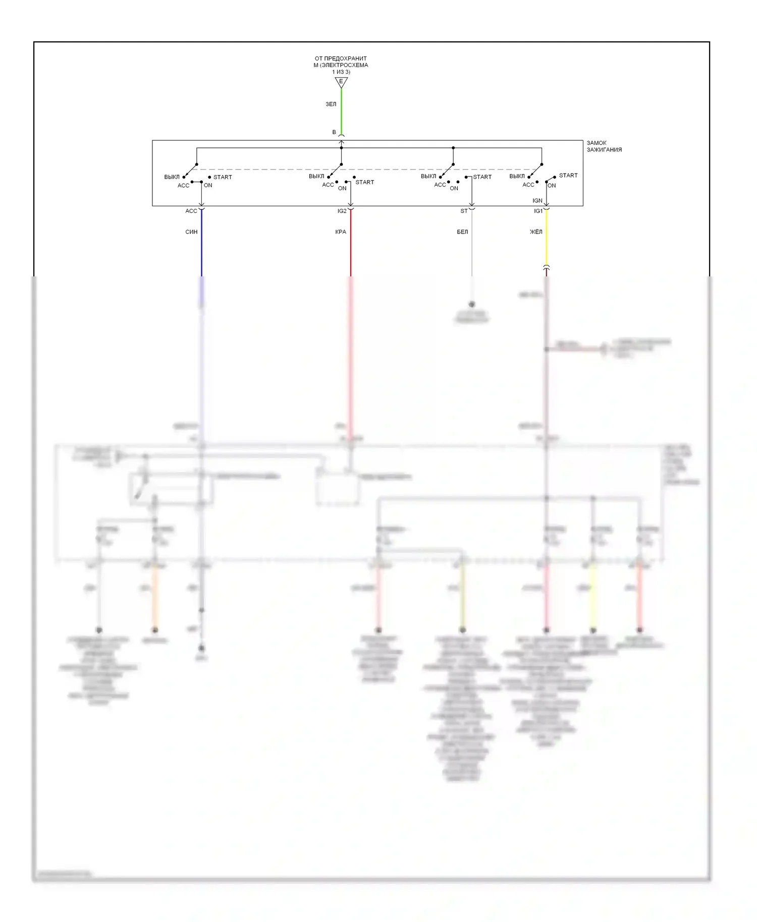 Sentra Nissan B16 (2006-2009): Электросхема блока предохранителей реле (2 из 3) 