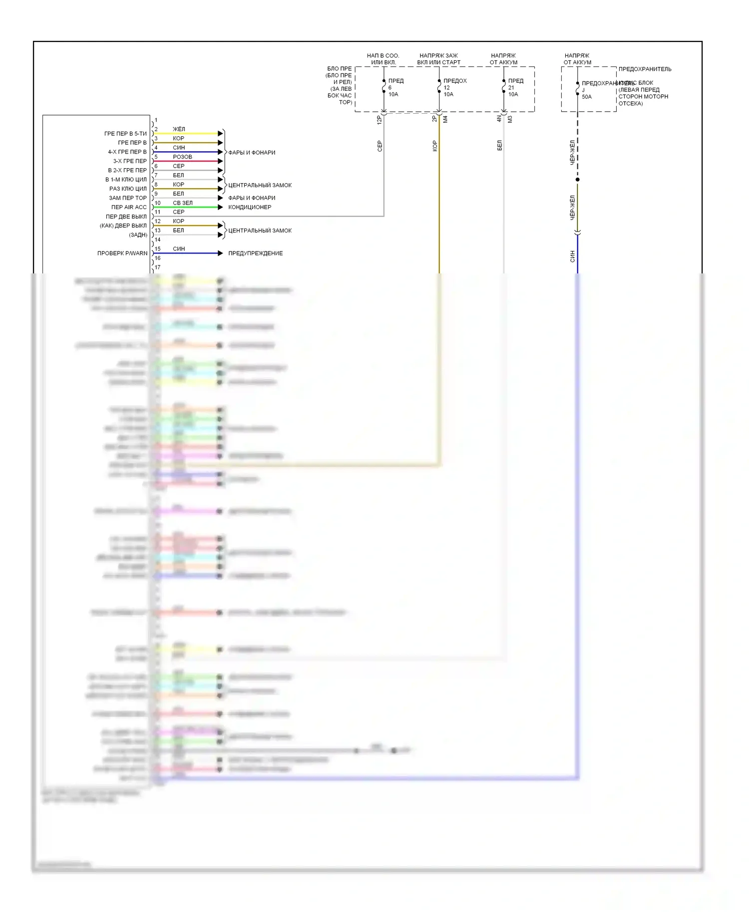 Sentra Nissan B16 (2006-2009): Электросхема блоков управления кузовом 