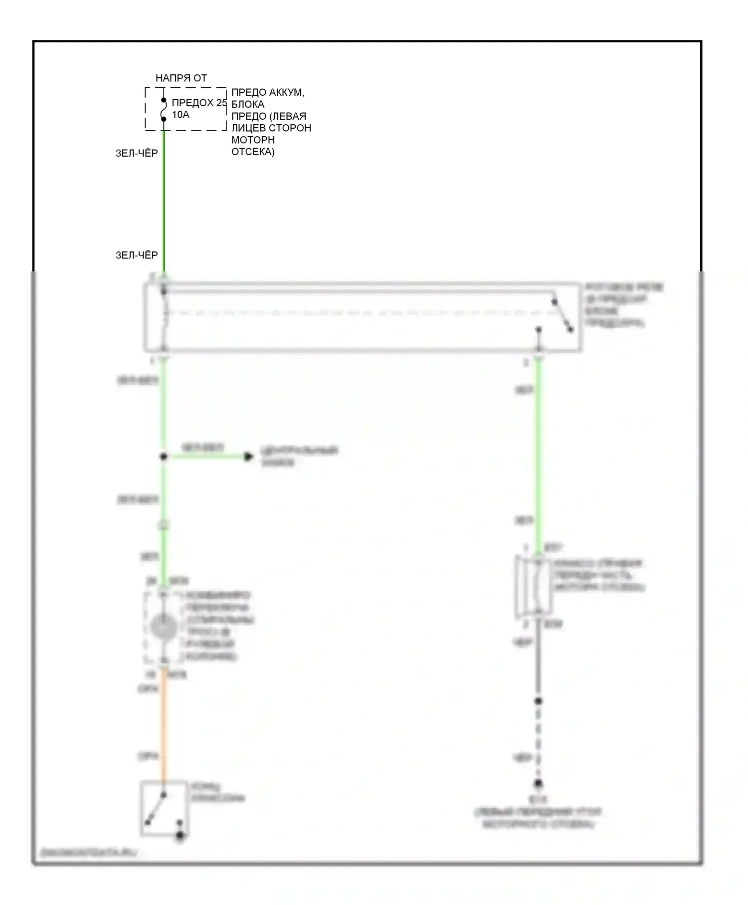 Sentra Nissan B16 (2006-2009): Электросхема клаксона 