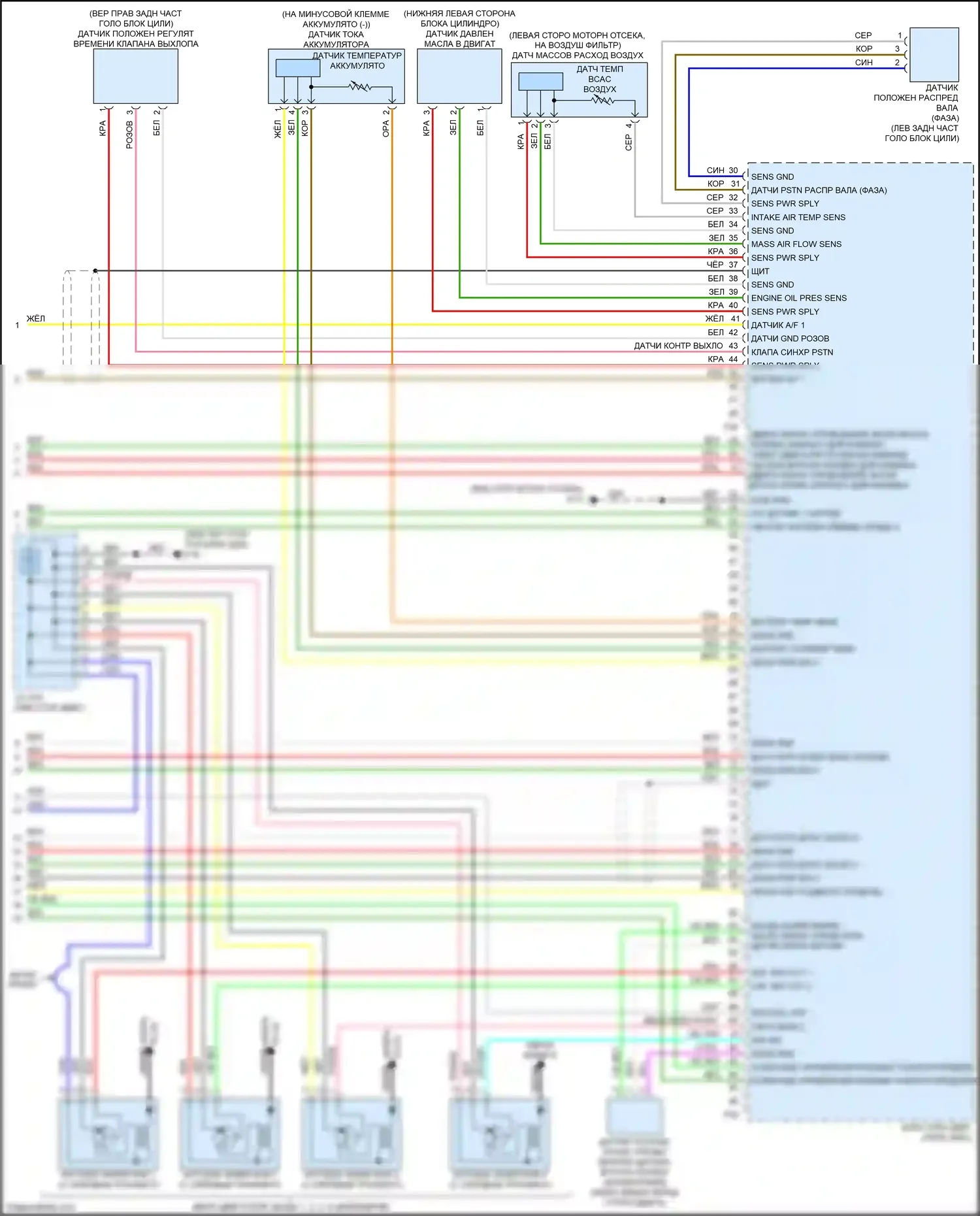 Sentra Nissan B17 рестайлинг (2015-2019): Электросхема двигателя 1.8l (4 из 4) 