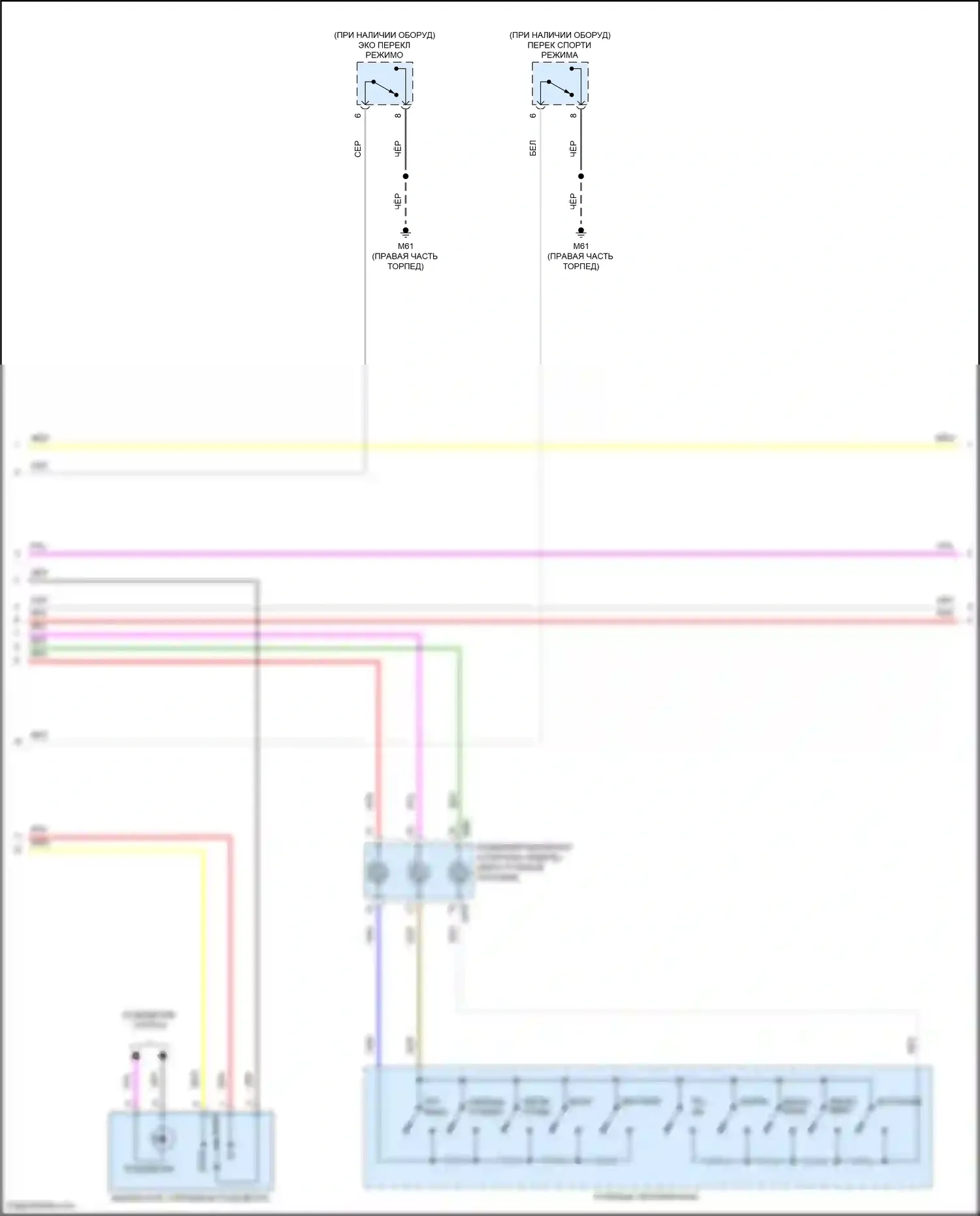 Sentra Nissan B17 рестайлинг (2015-2019): Электросхема приборной панели, поздний выпуск (2 из 3) 