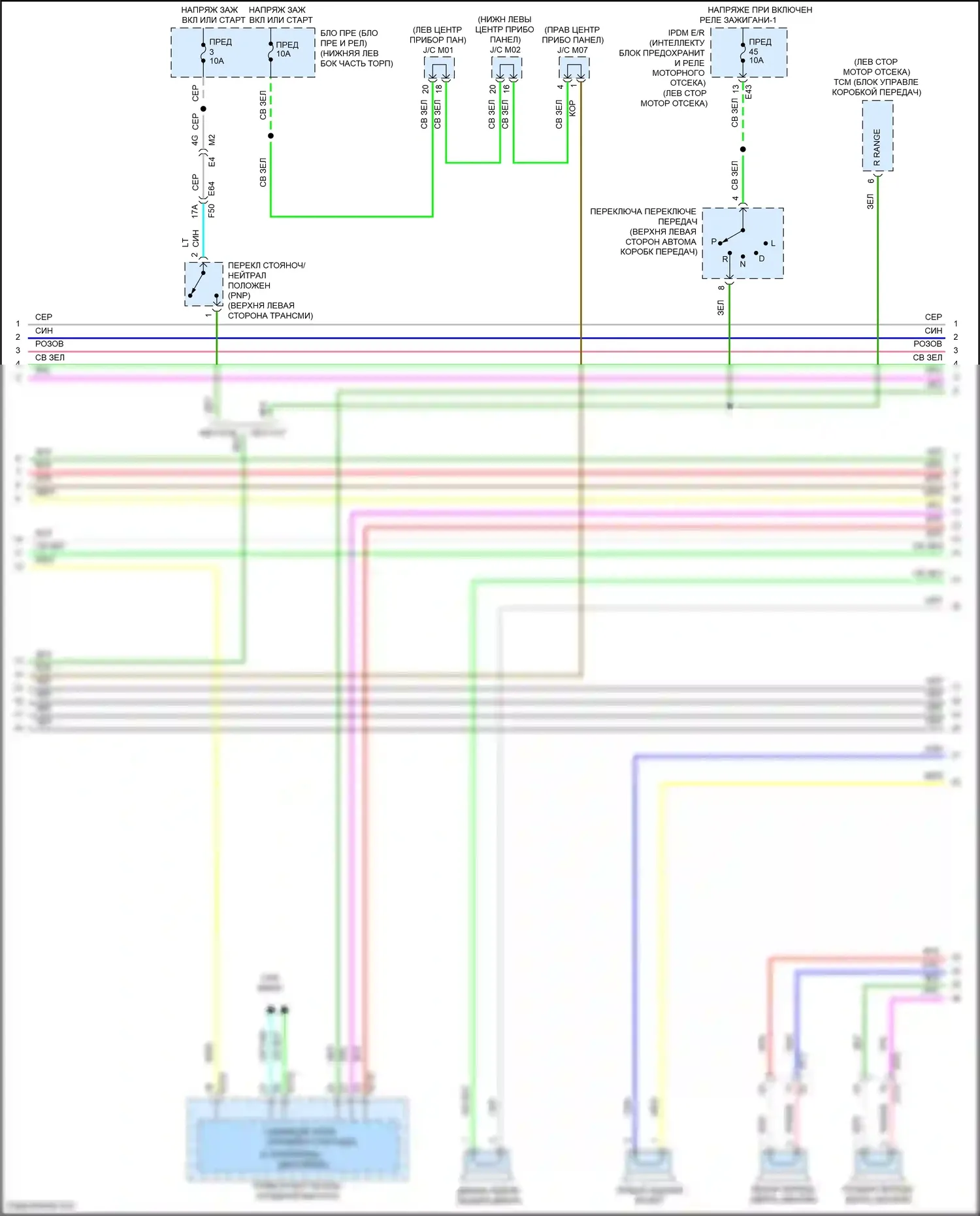 Sentra Nissan B17 рестайлинг (2015-2019): Электросхема навигации, с bose (2 из 3) 