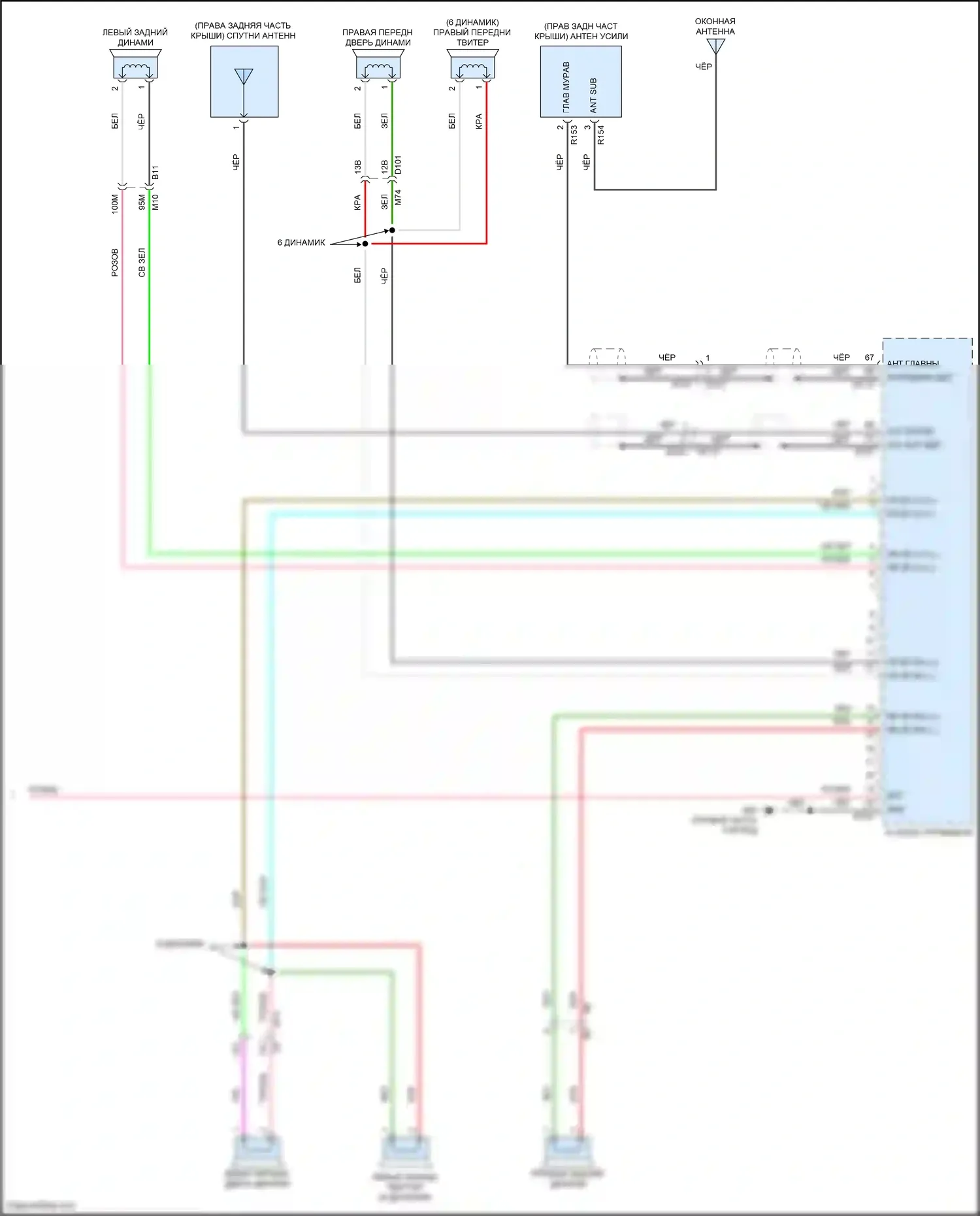 Sentra Nissan B18 (2019-2024): Электросхема навигации, без bose, с 8-дюймовым цветным дисплеем (3 из 3) 