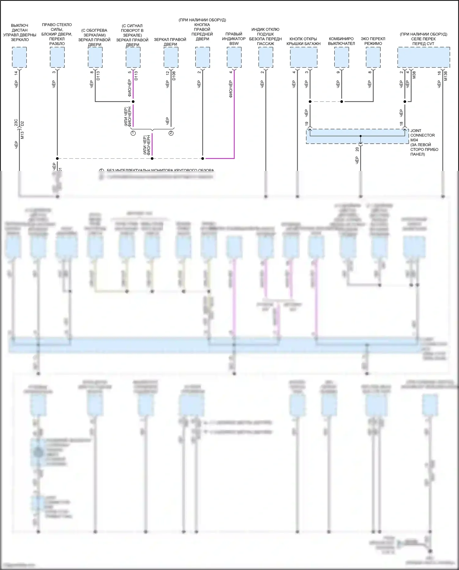 Sentra Nissan B18 (2019-2024): Электросхема точек подключения масс (4 из 4) 