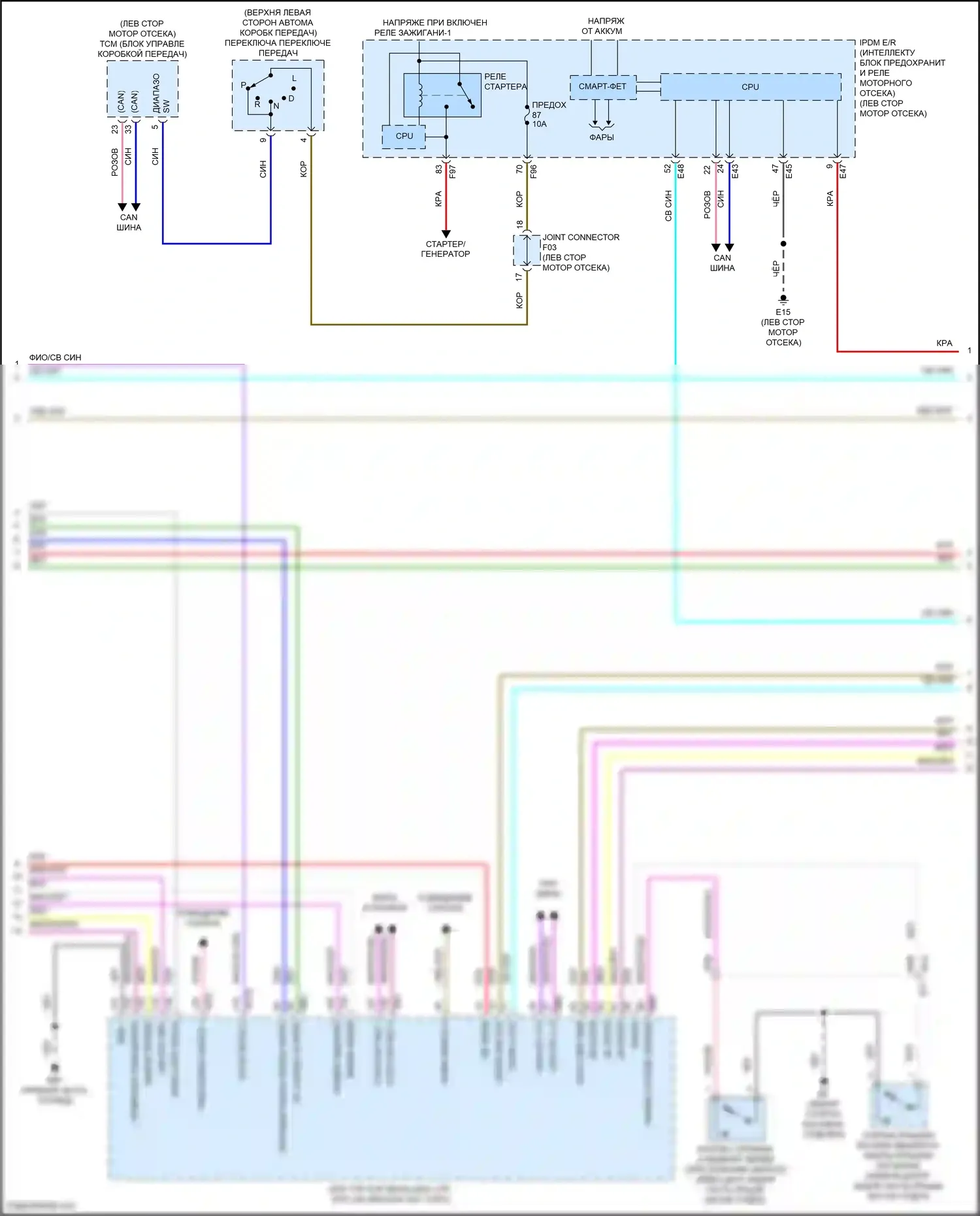Sentra Nissan B18 (2019-2024): Электросхема центрального замка (3 из 4) 