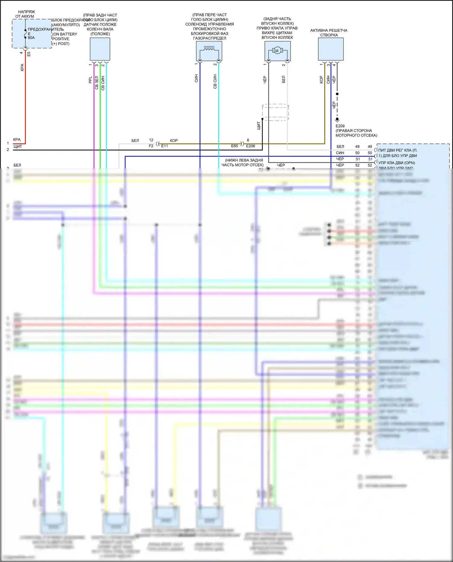Teana Nissan L33 (2014-2020): Электросхема двигателя 2.5l (6 из 6) 
