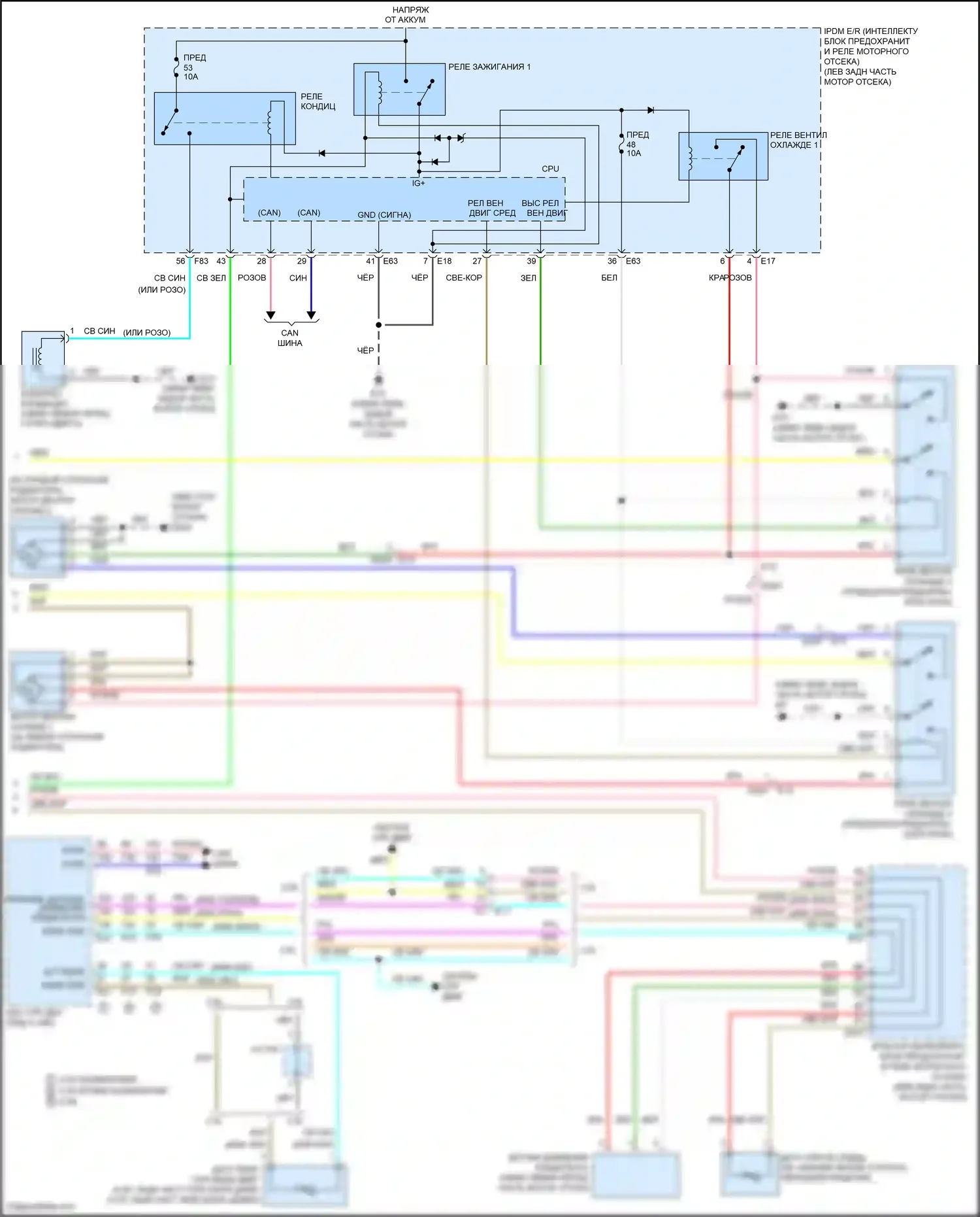 Teana Nissan L33 (2014-2020): Электросхема ручного кондиционера (2 из 2) 