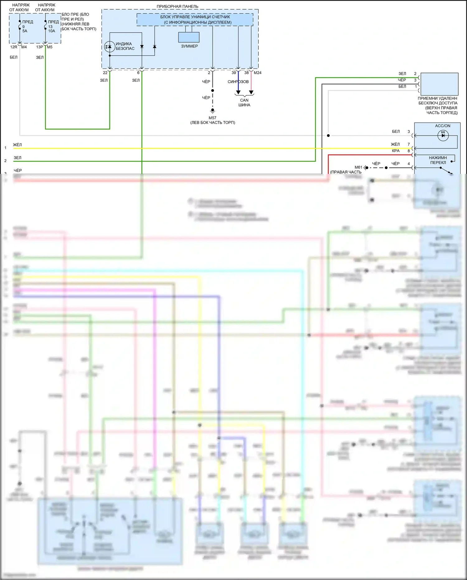Teana Nissan L33 (2014-2020): Электросхема центрального замка (4 из 4) 