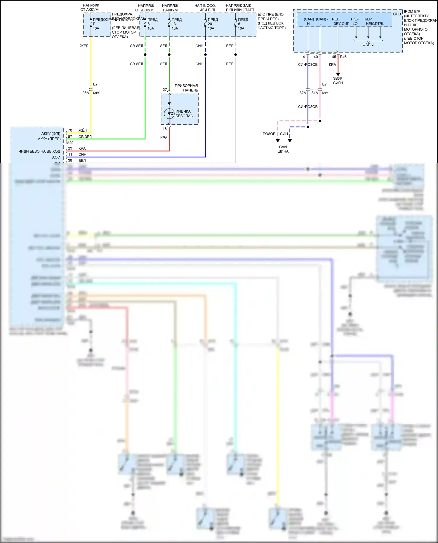 Tiida Nissan C11 рестайлинг (2010-2013): Электросхема защиты от взлома 