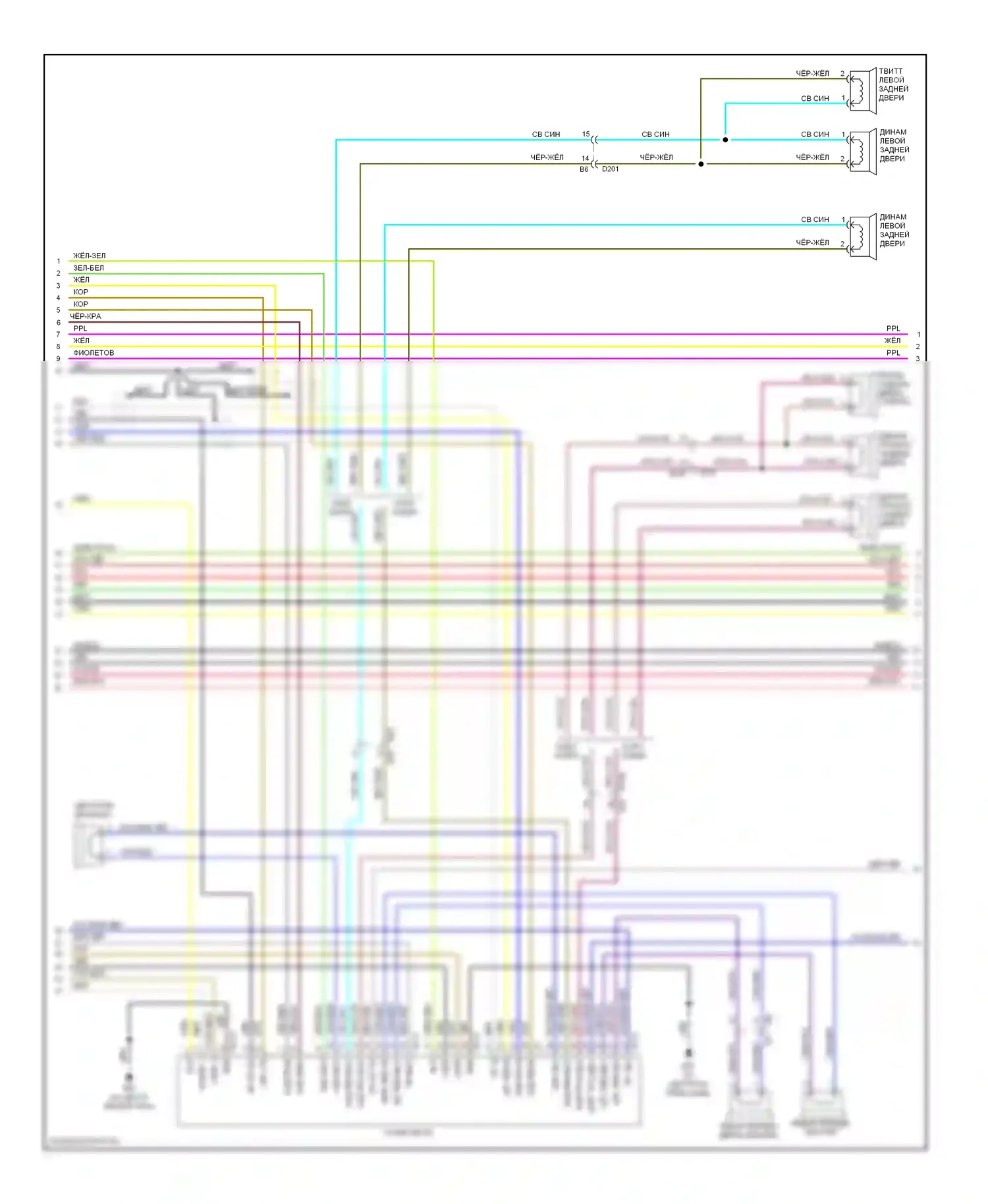 Titan Nissan I рестайлинг (2007-2015): Электросхема премиум- магнитолы, без навигации (2 из 3) 