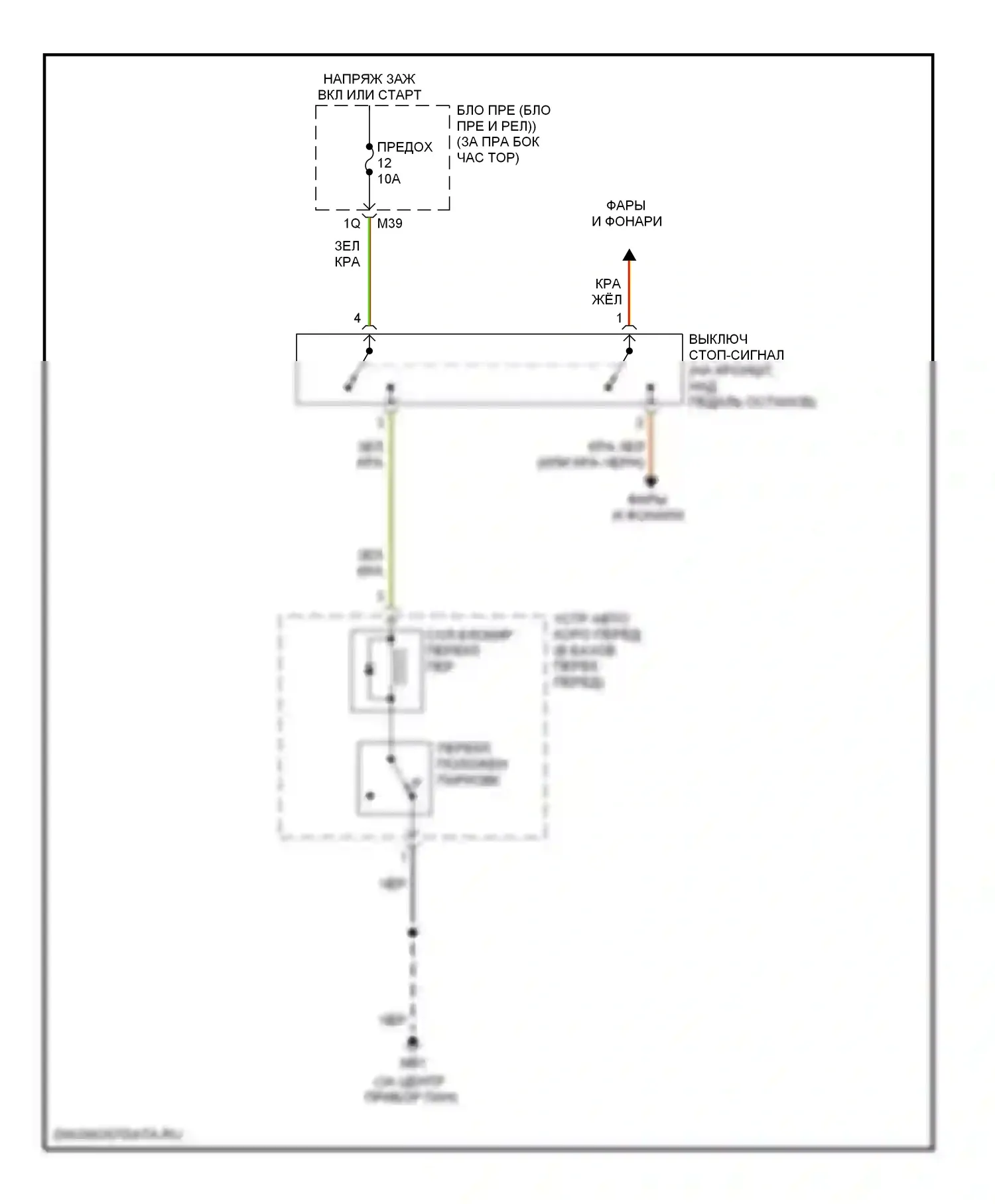 Titan Nissan I (2003-2006): Электросхема блокировки селектора, со сдвигом колонки 