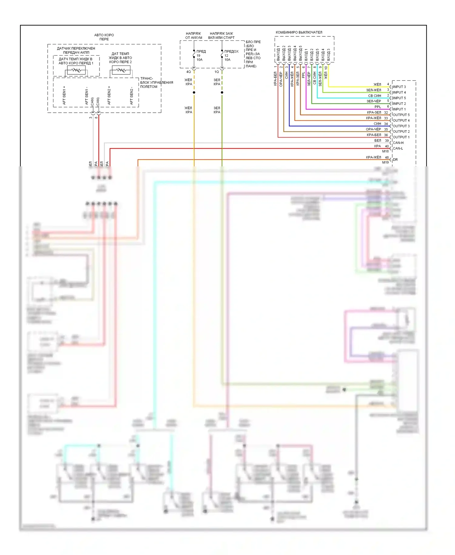 Titan Nissan I (2003-2006): Электросхема приборной панели (2 из 2) 