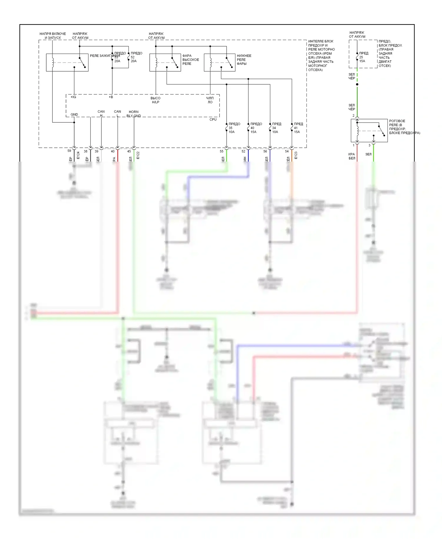 Titan Nissan I (2003-2006): Электросхема защиты от взлома, кроме кабины экипажа (2 из 2) 