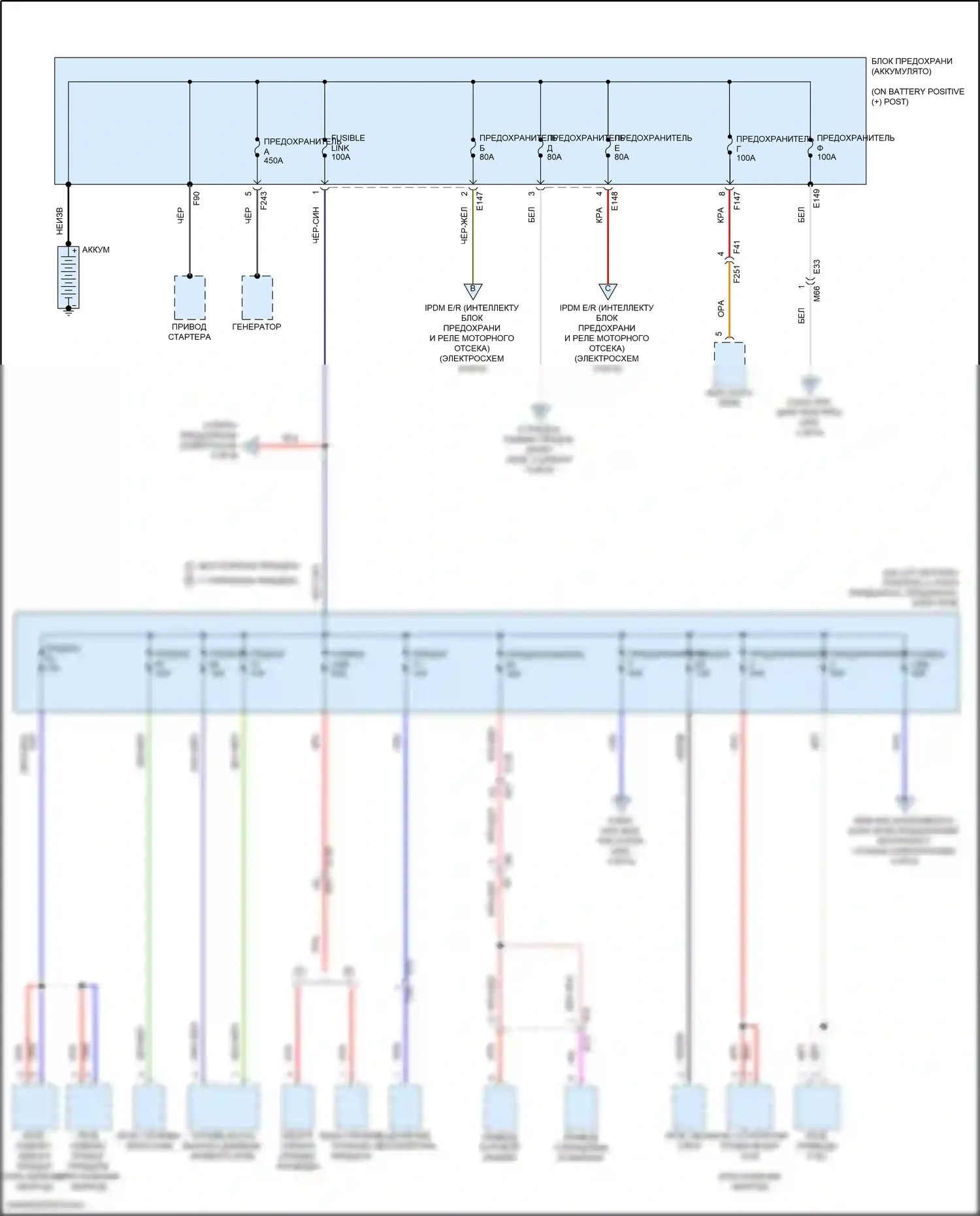 Titan Nissan II рестайлинг (2019-2024): Электросхема блока предохранителей реле (1 из 9) 