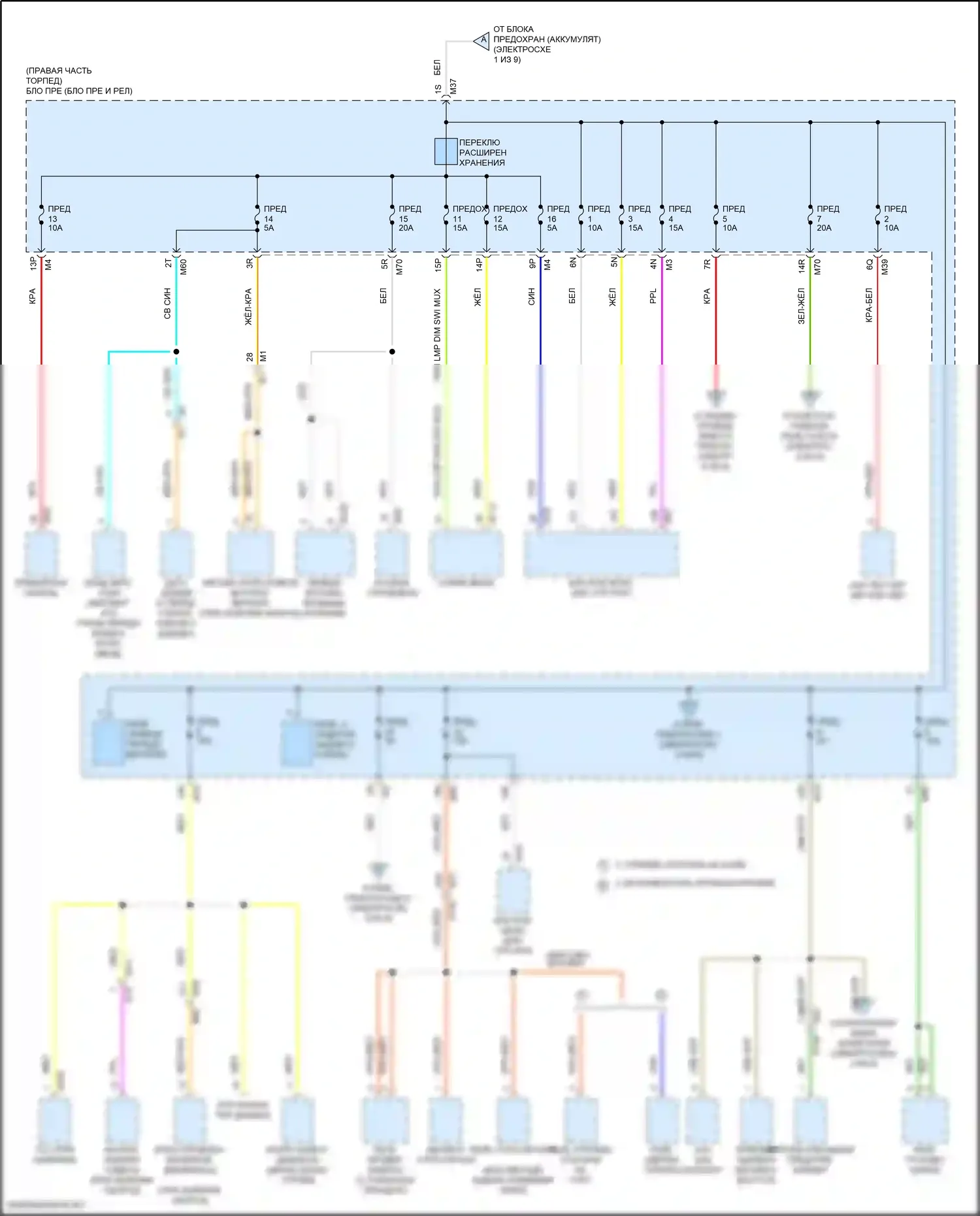 Titan Nissan II рестайлинг (2019-2024): Электросхема блока предохранителей реле (2 из 9) 