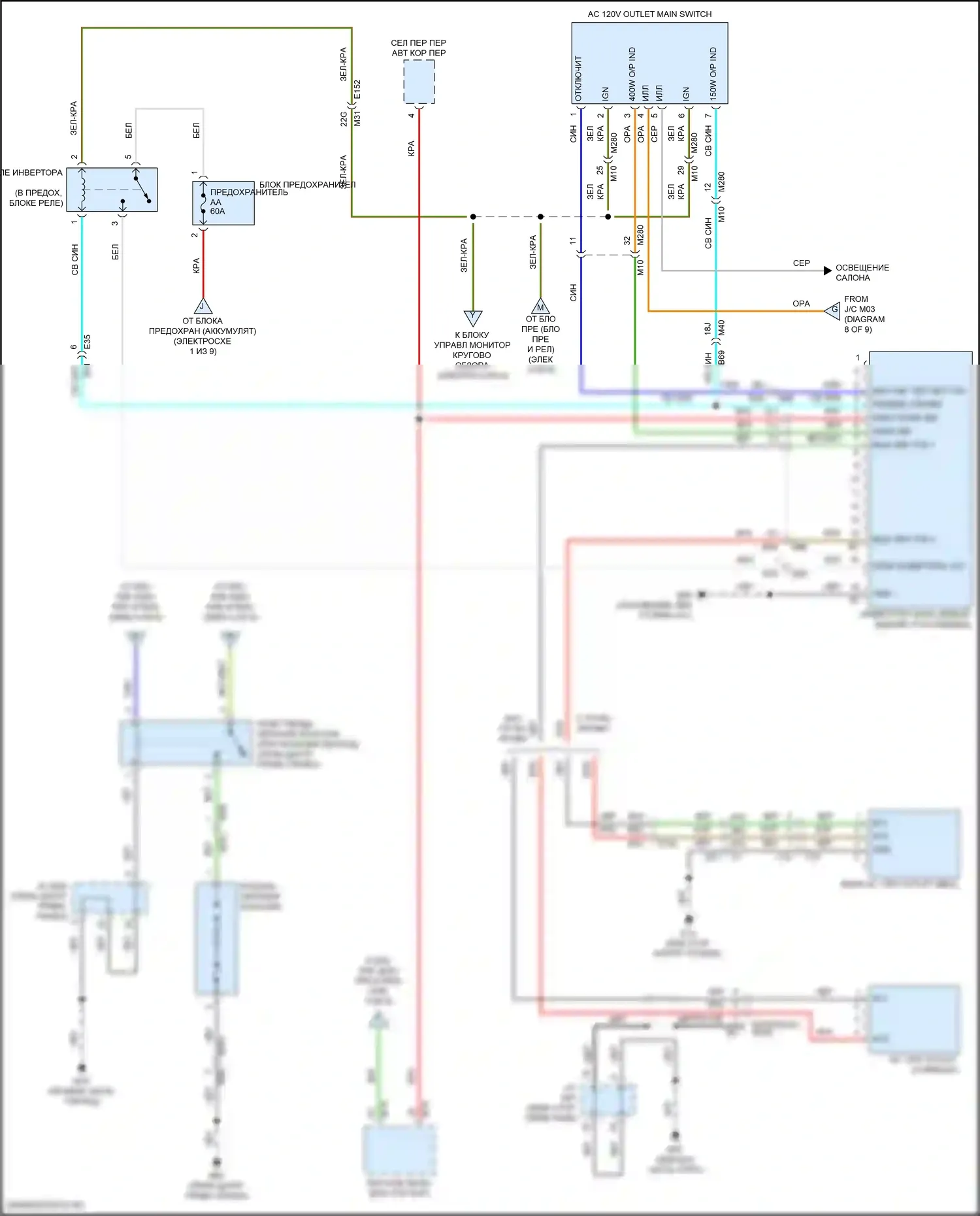 Titan Nissan II рестайлинг (2019-2024): Электросхема блока предохранителей реле (5 из 9) 
